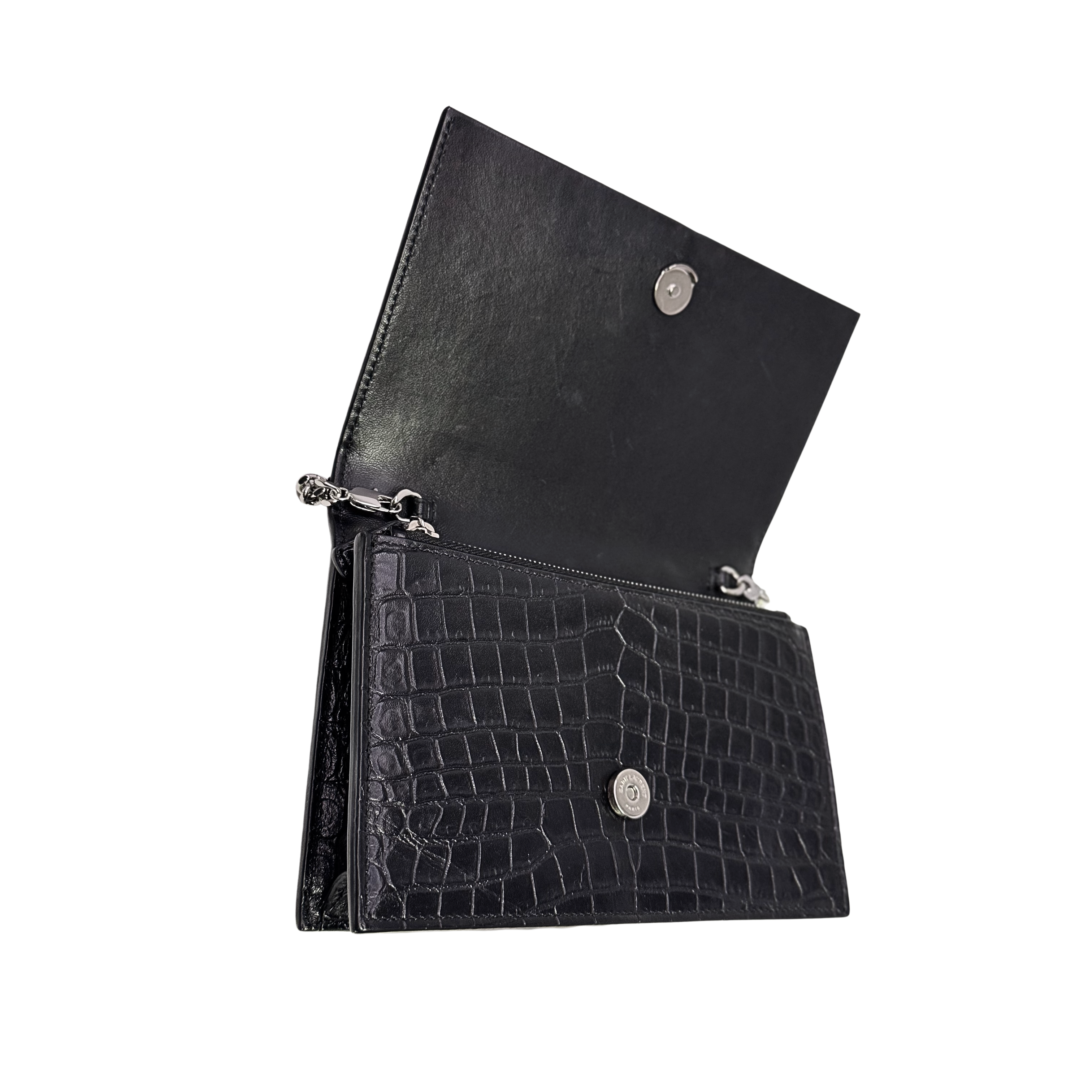 Saint Laurent Kate Shoulder Bag Leather Black
