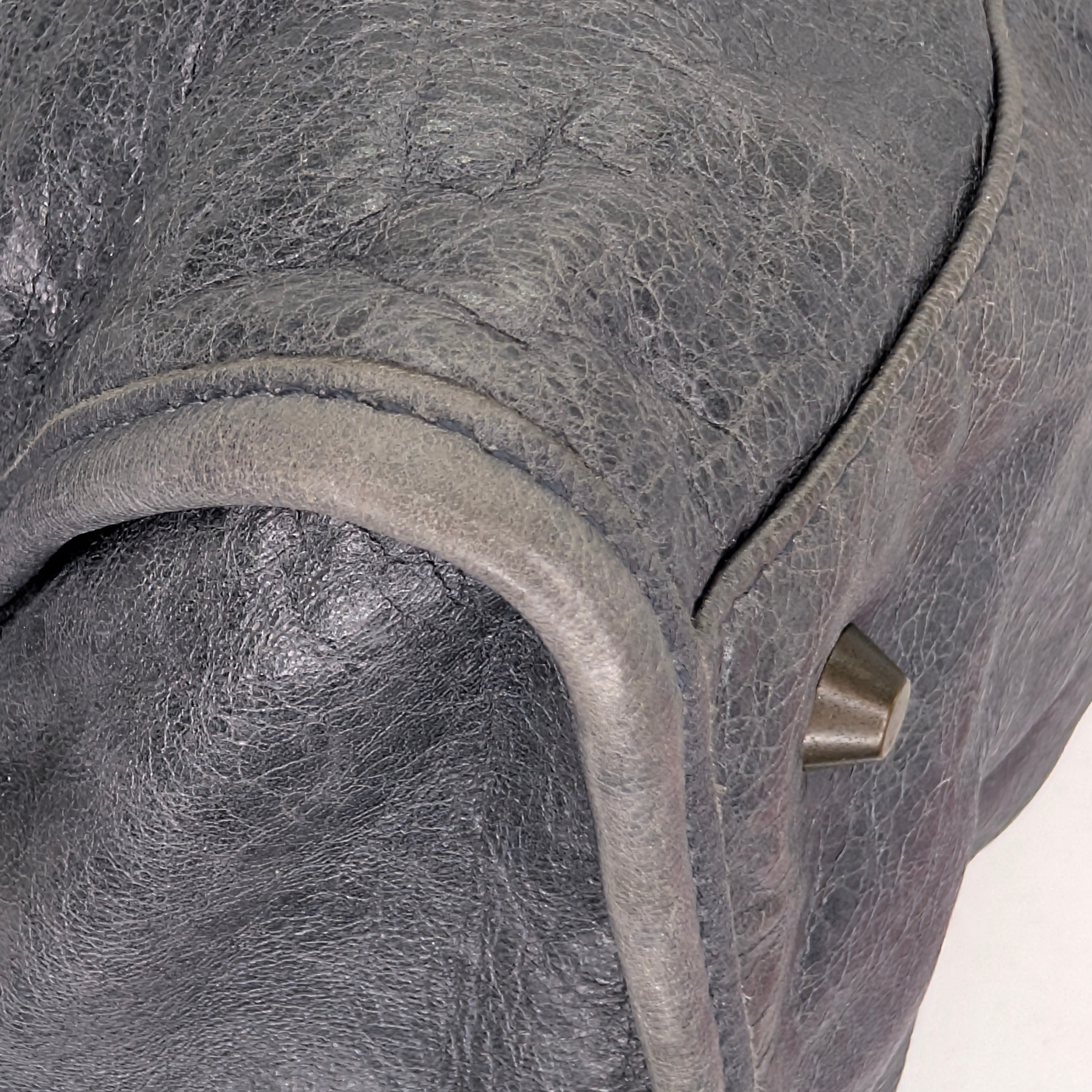 Balenciaga Motorcycle City Shoulder Bag Grey