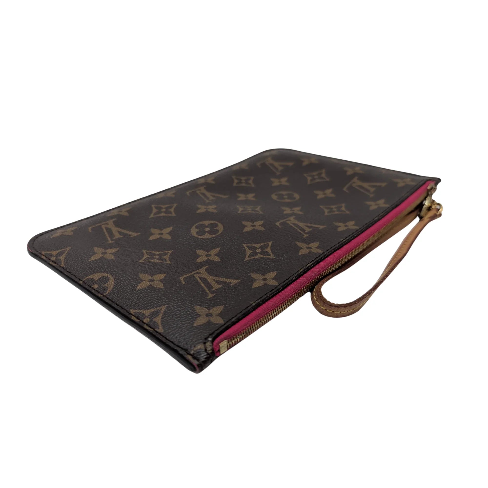 Louis Vuitton Neverfull Monogram Pouch Brown - Lost Designer