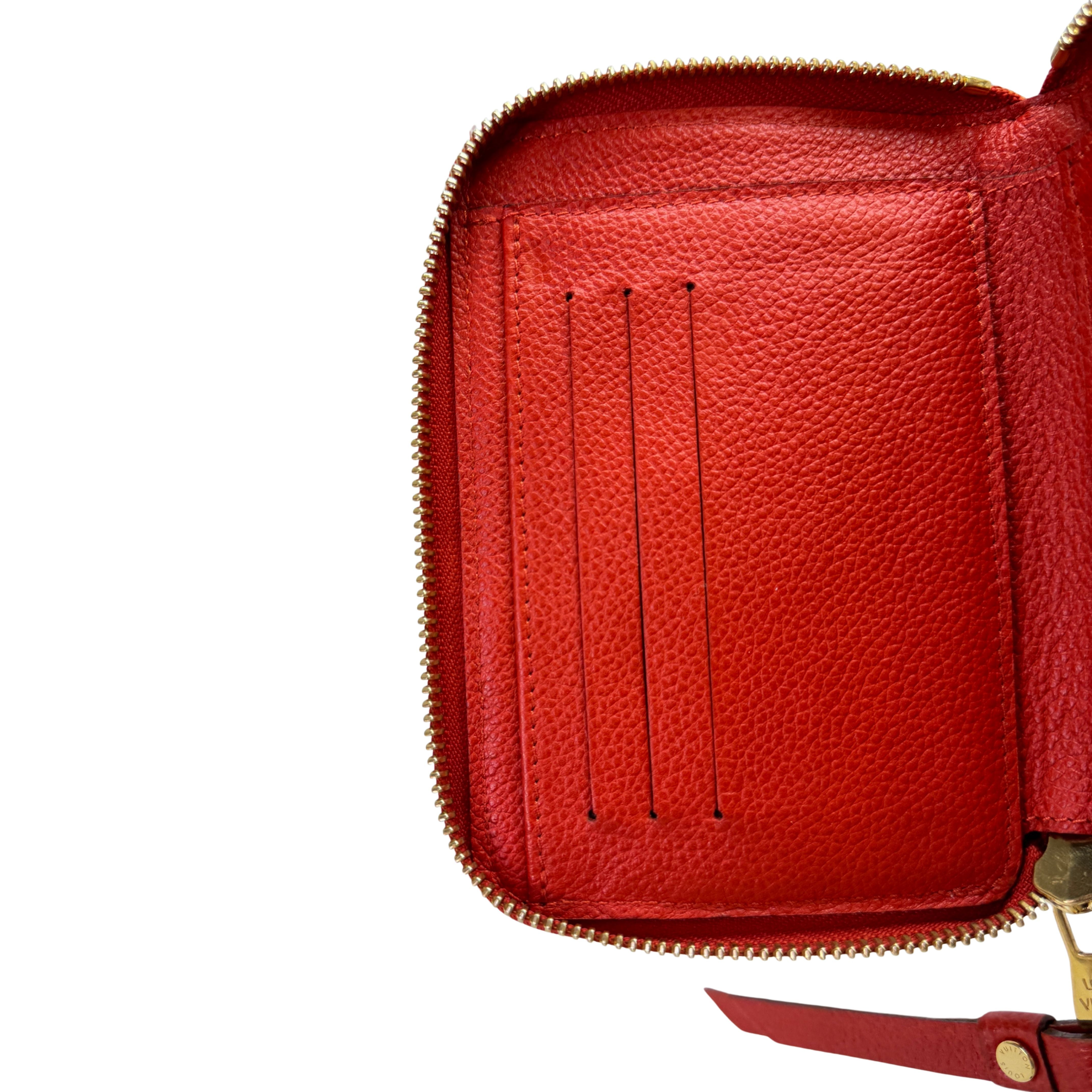 Louis Vuitton Empreinte Wallet Leather Red