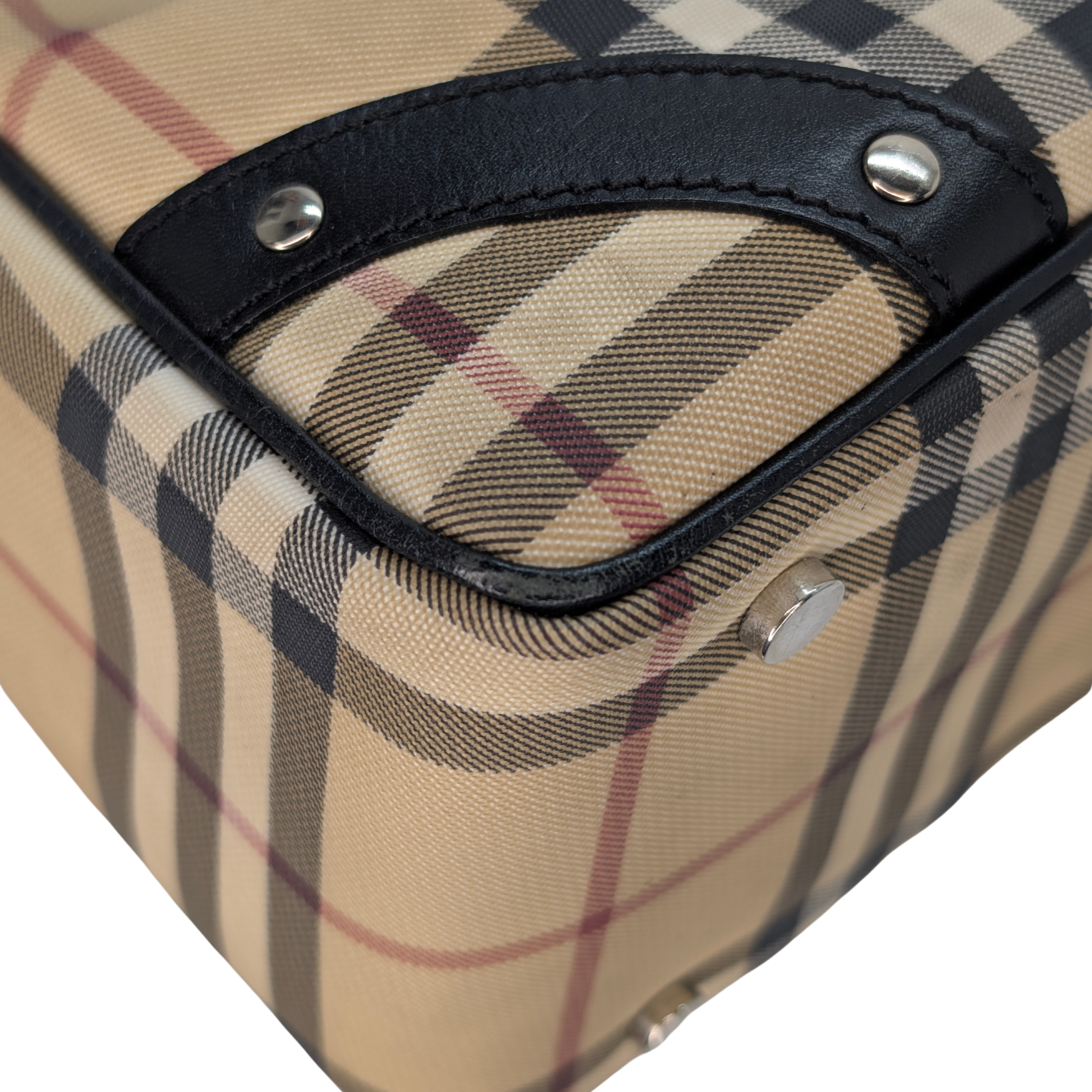 Burberry Mini Bowler Check Bag with wallet