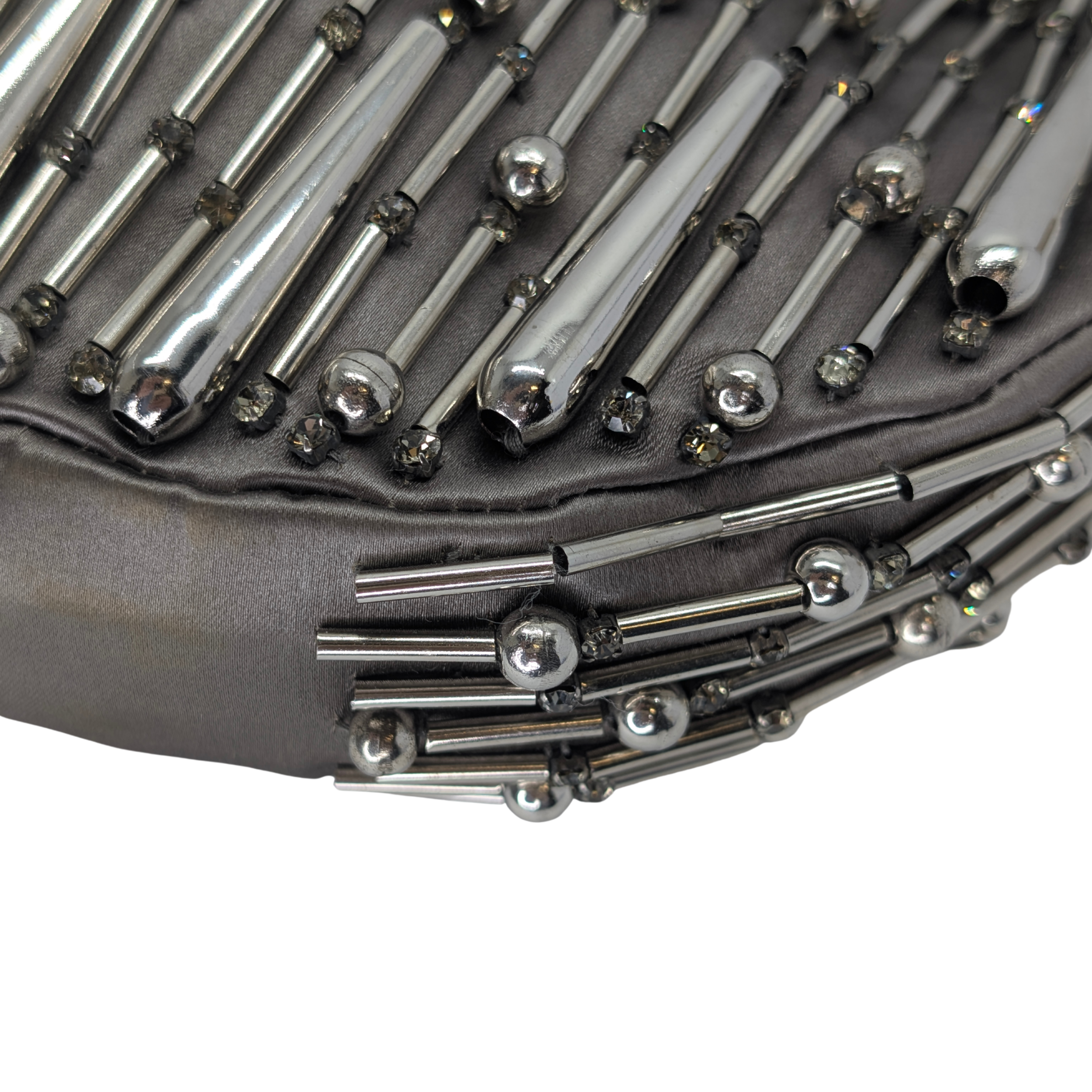 Chloé Beaded Bracelet Hobo Bag Silver