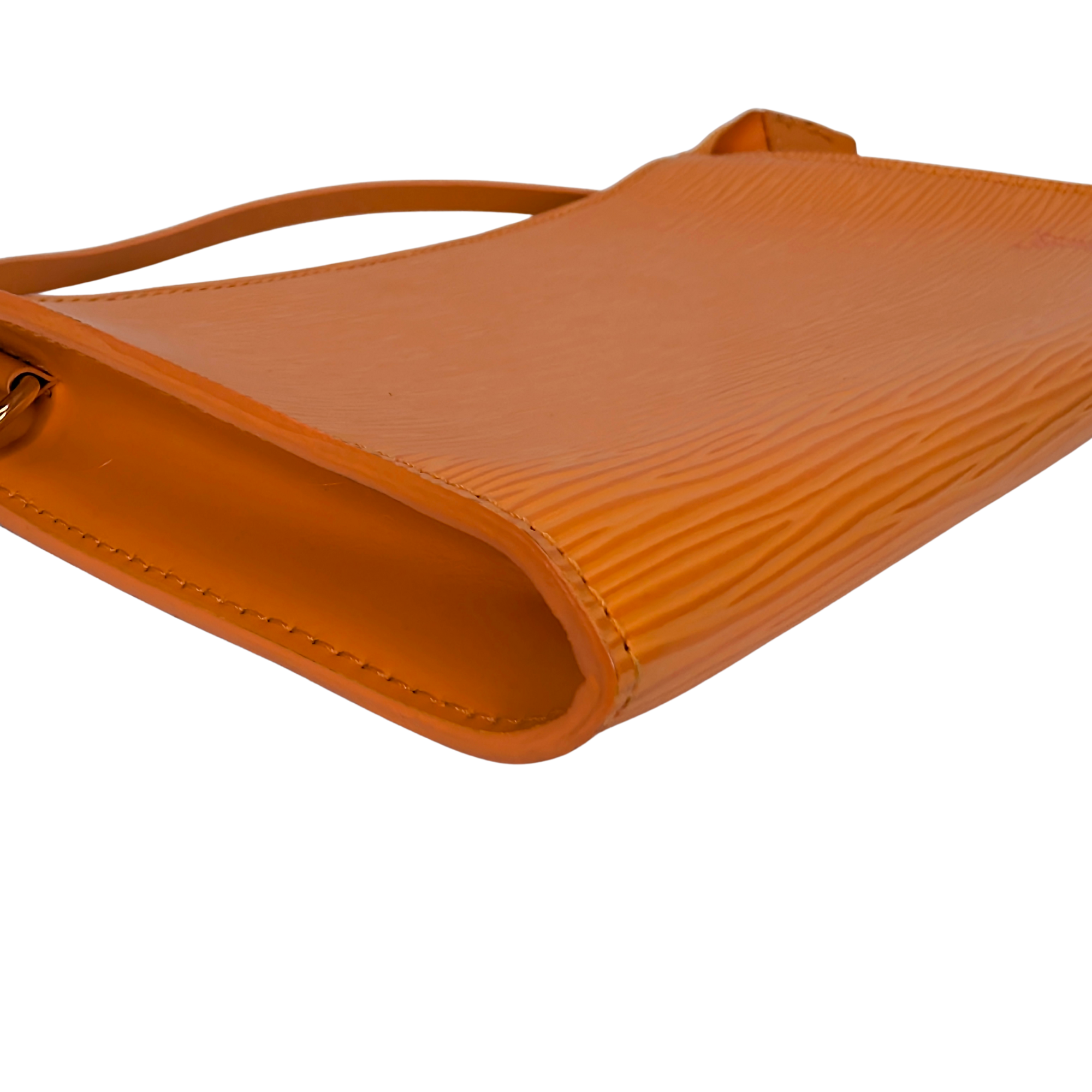 Louis Vuitton Epi Pochette Accessoires Shoulder Bag Orange