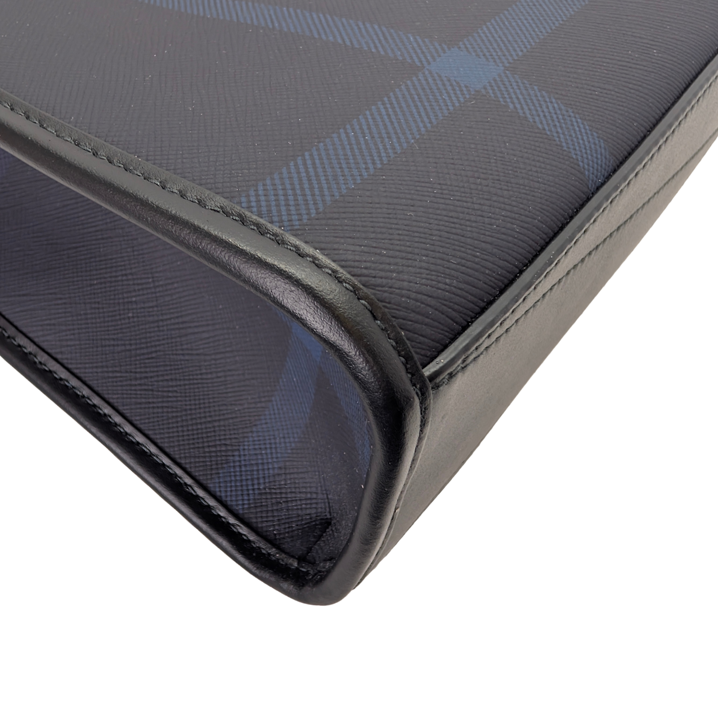 Burberry Slim Vertical Denny Tote Bag In Navy Check Pattern