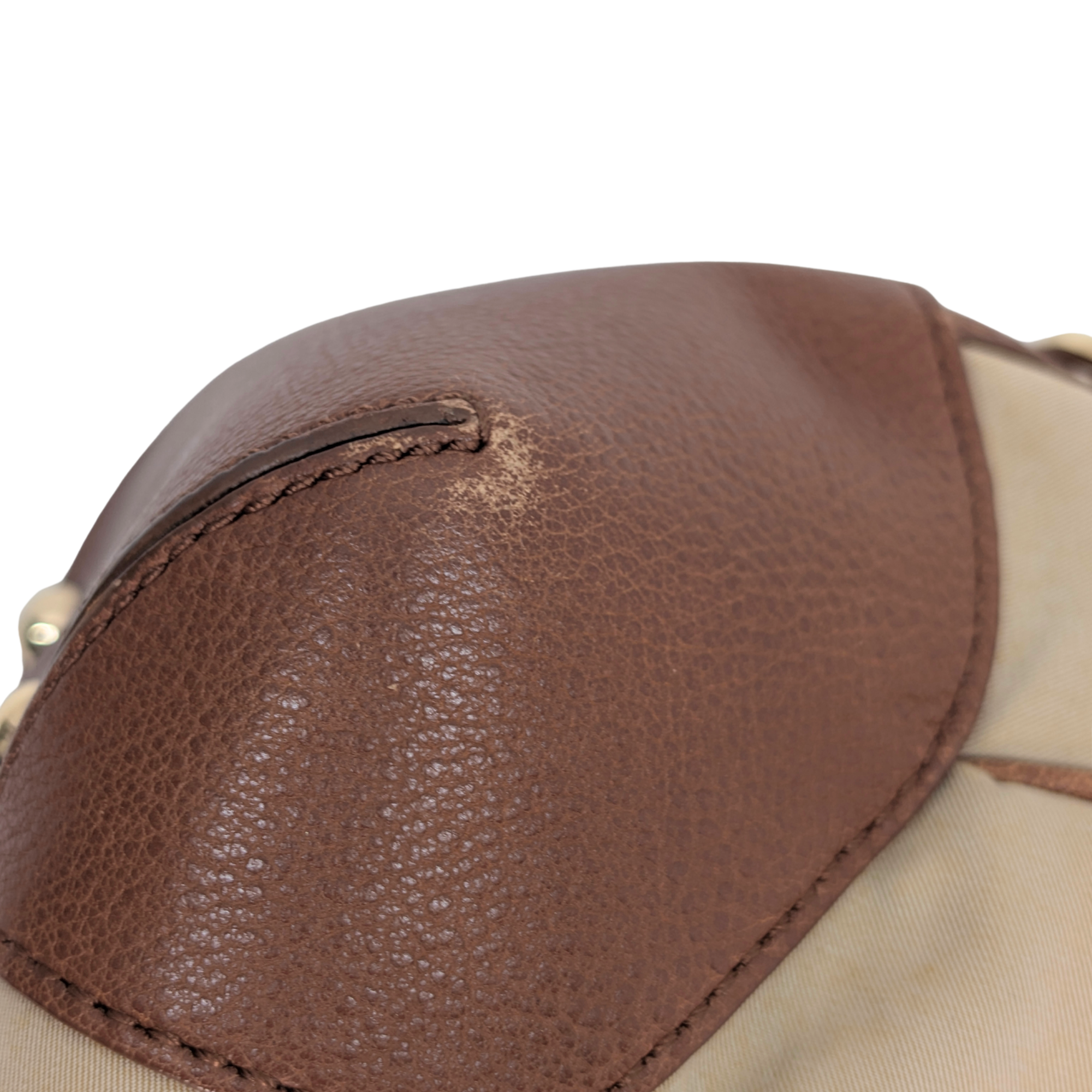 Burberry Embroidered Canvas X Leather Bowling Shoulder Bag