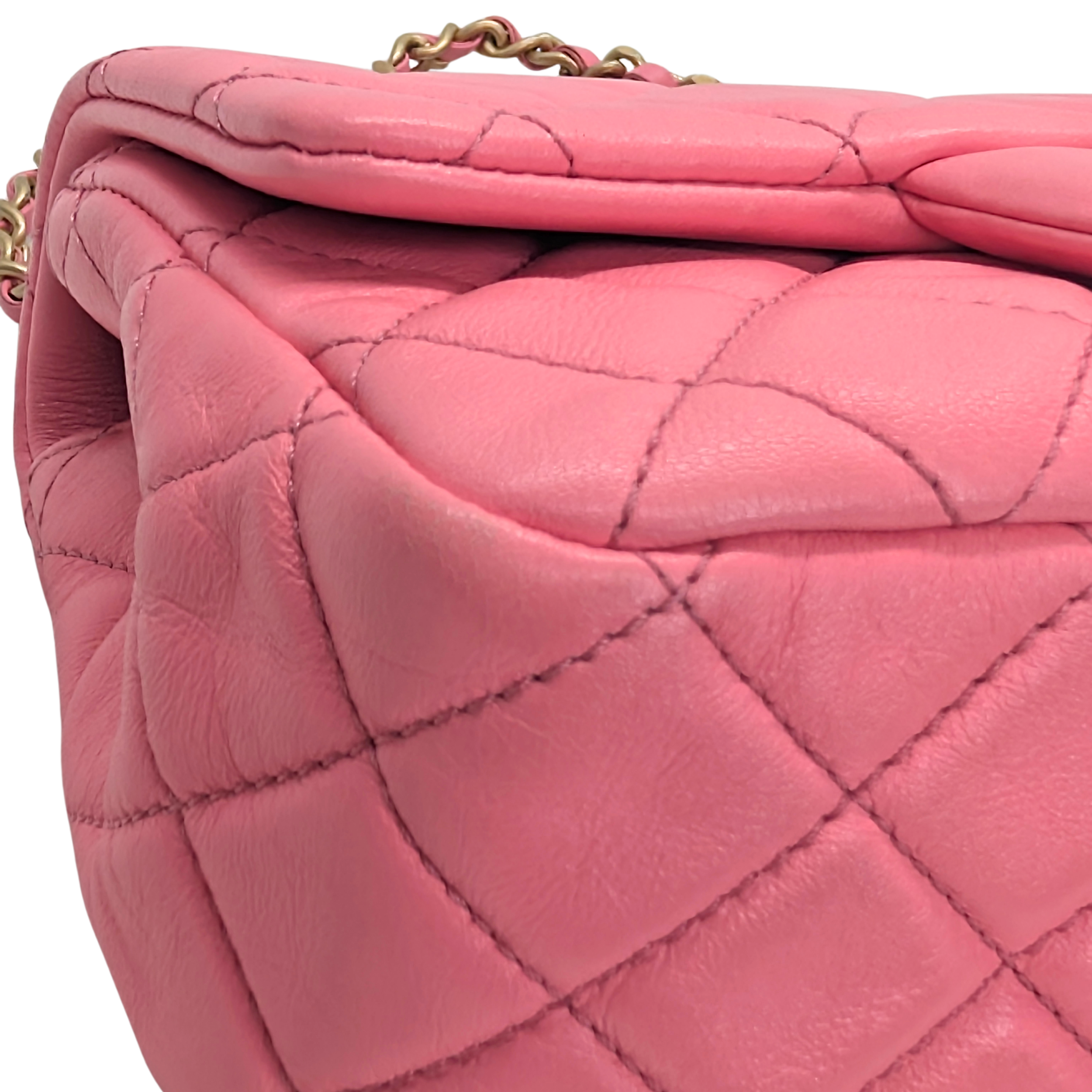 Chanel Pearl Crush Mini Rectangular Lambskin Pink