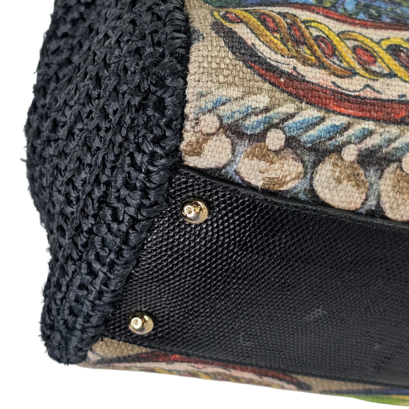 Dolce & Gabbana Sicily Handbag Floral/Black - Lost Designer