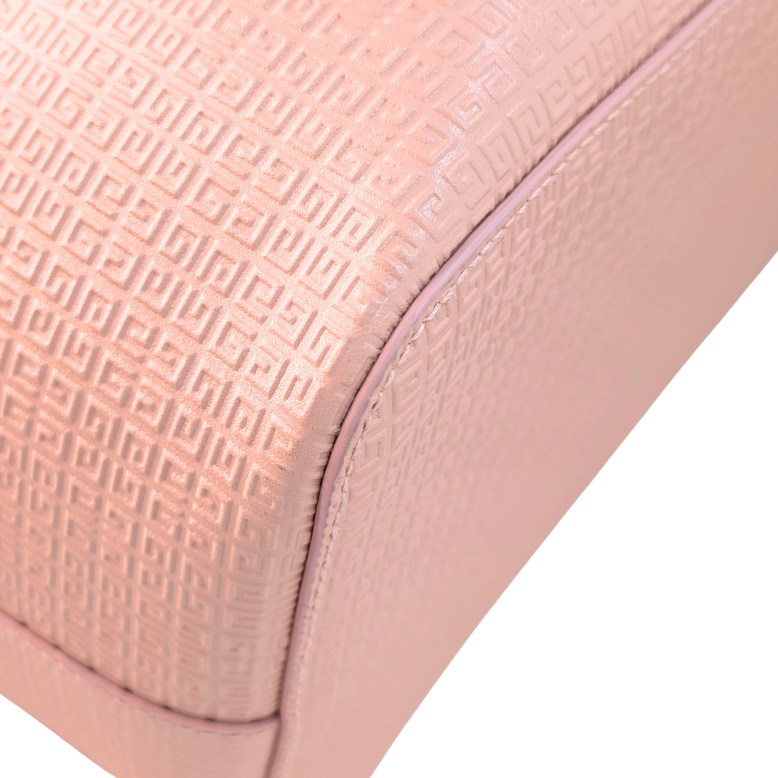 Givenchy Calfskin Logo Embossed Wing Shopper Tote Bag Blush Pink