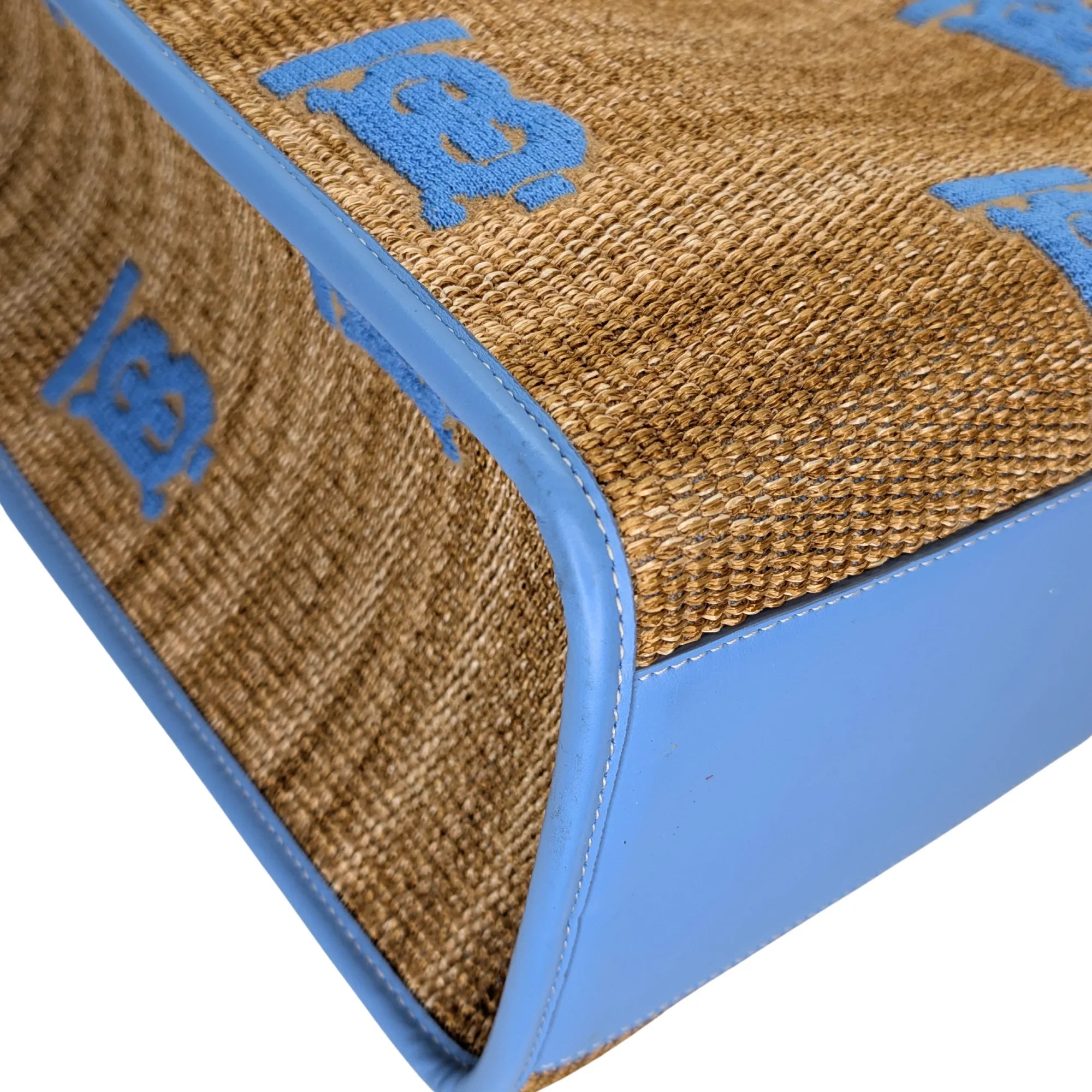 Burberry Freya Tb Line Monogram Tote Bag Beige - Lost Designer