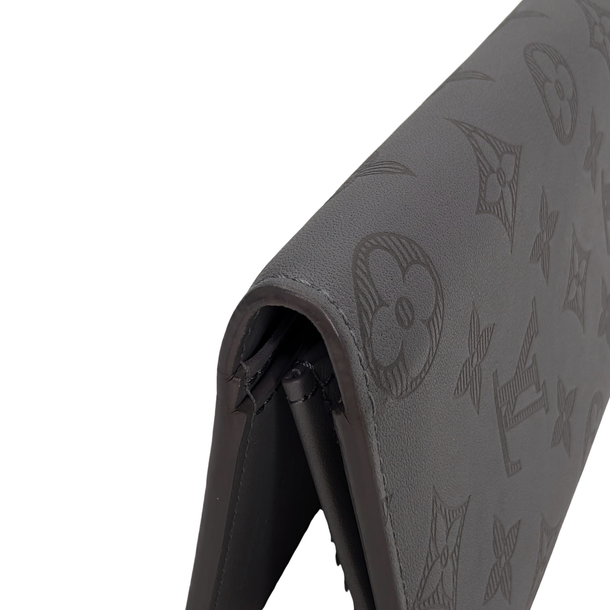 Louis Vuitton Brazza Wallet Shadow Leather Grey