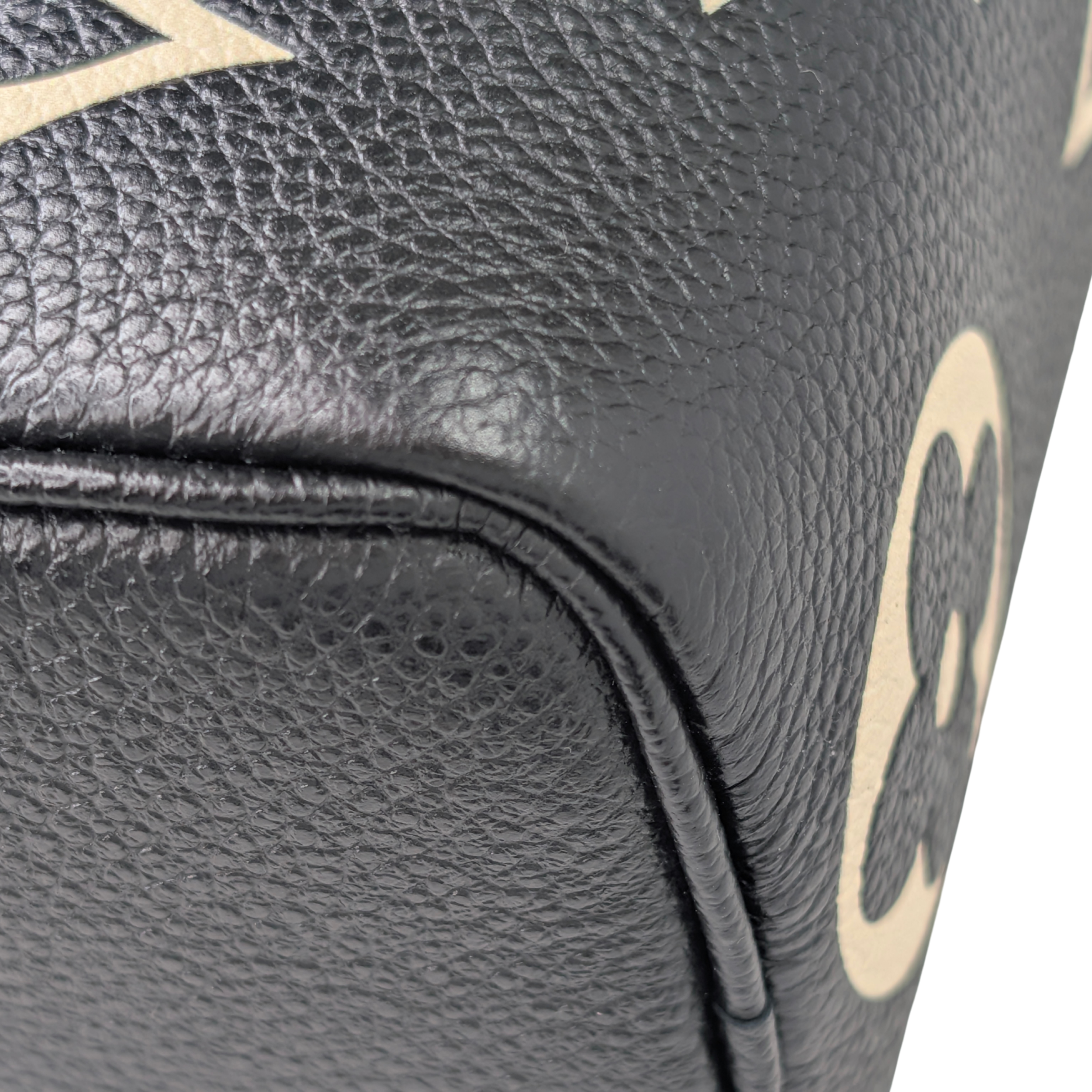 Louis Vuitton Nano Speedy Bicolor Monogram Giant Empreinte Leather Black