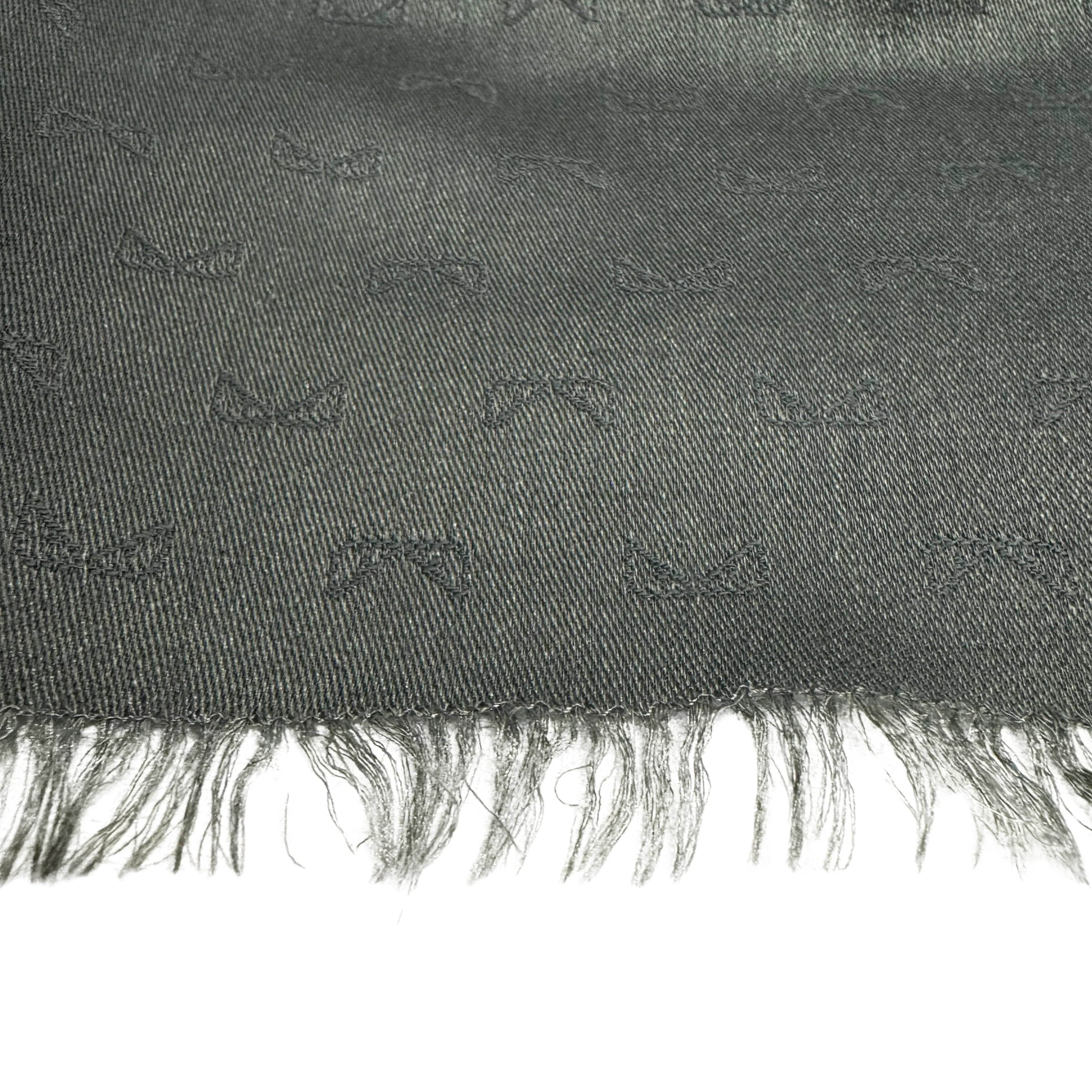Grey Fendi shawl Monster Pattern