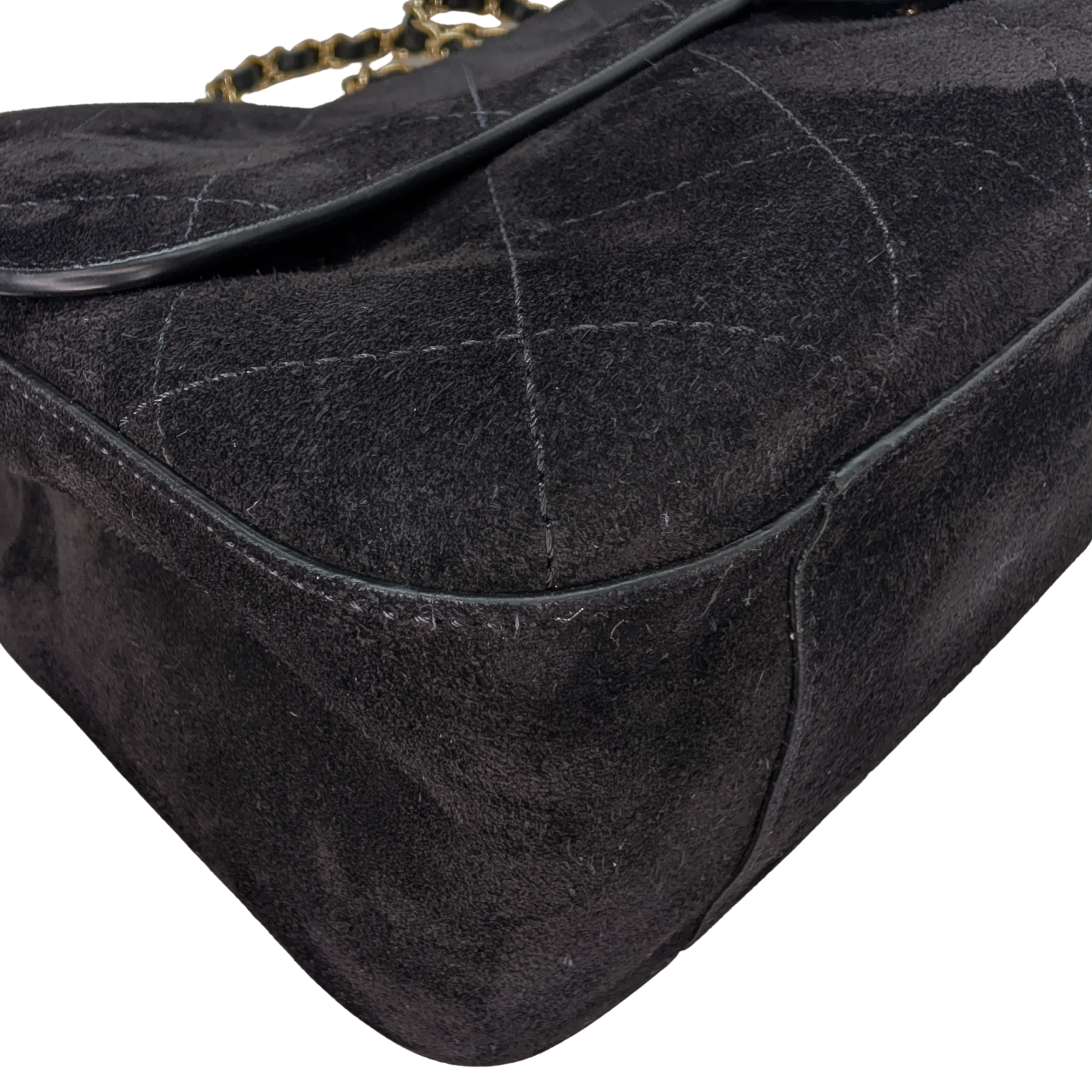 Chanel Suede Calfskin Souplissimo Maxi Flap Bag Black