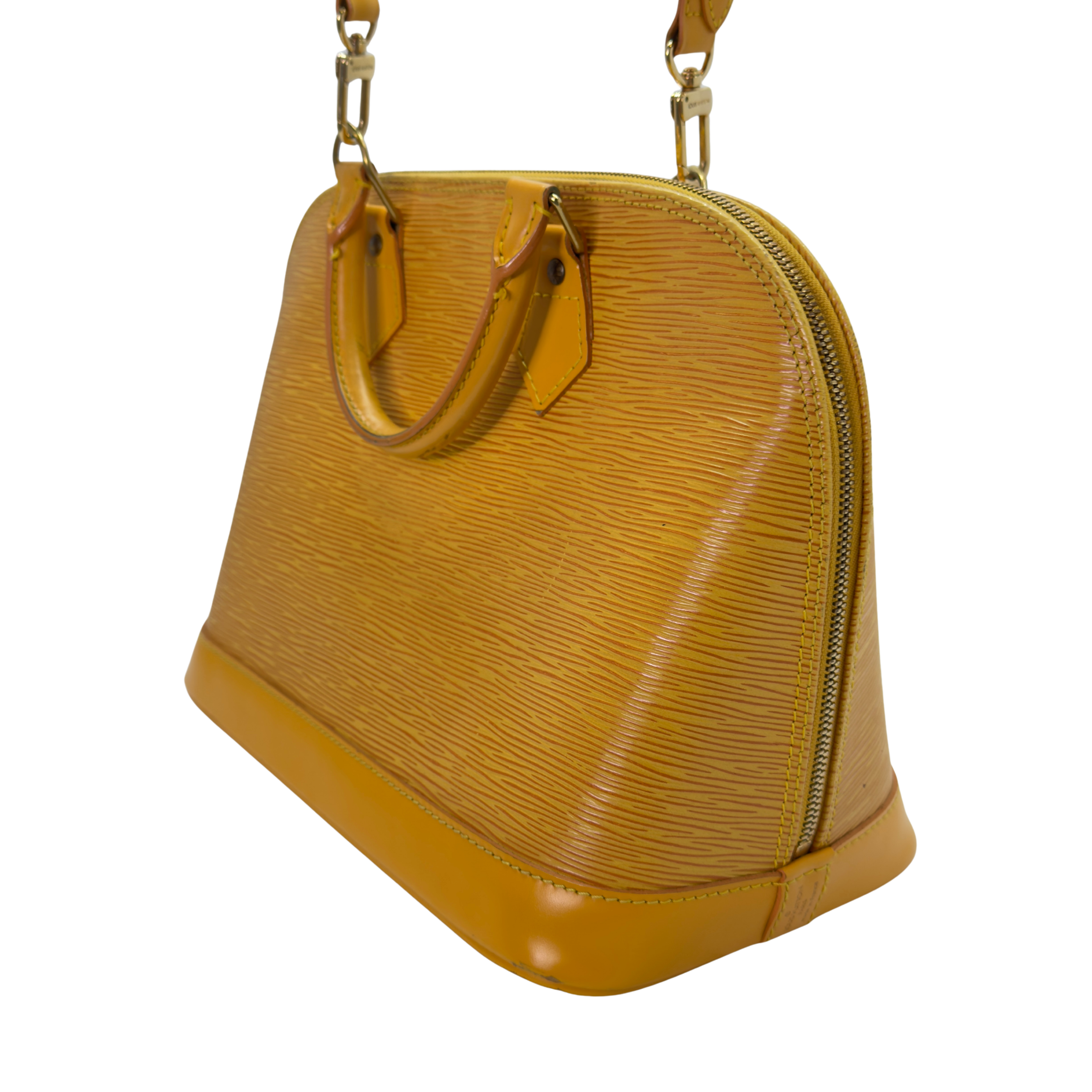Louis Vuitton Epi Alma Shoulder Bag Yellow
