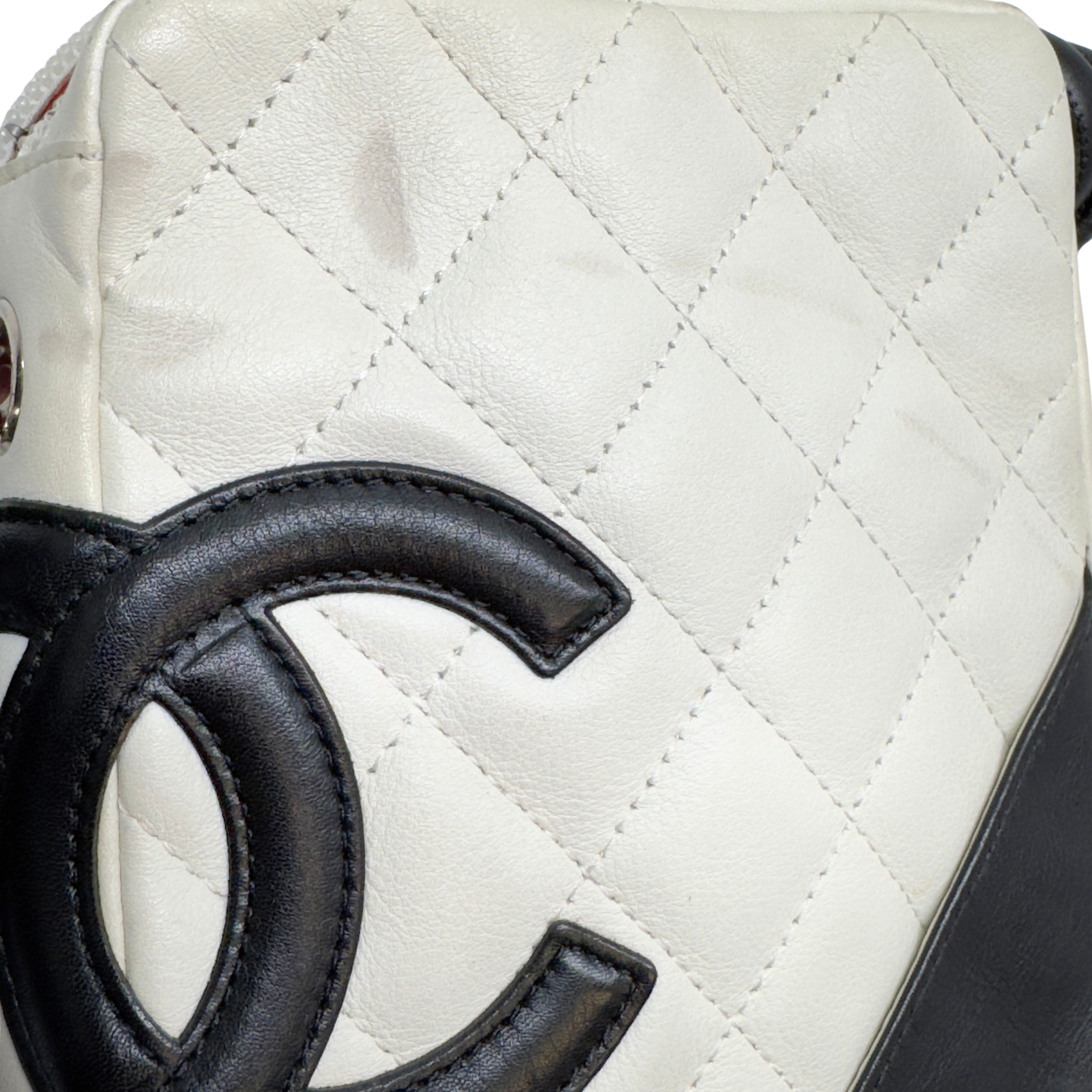 Chanel Quilted Cambon Small Messenger Bag White