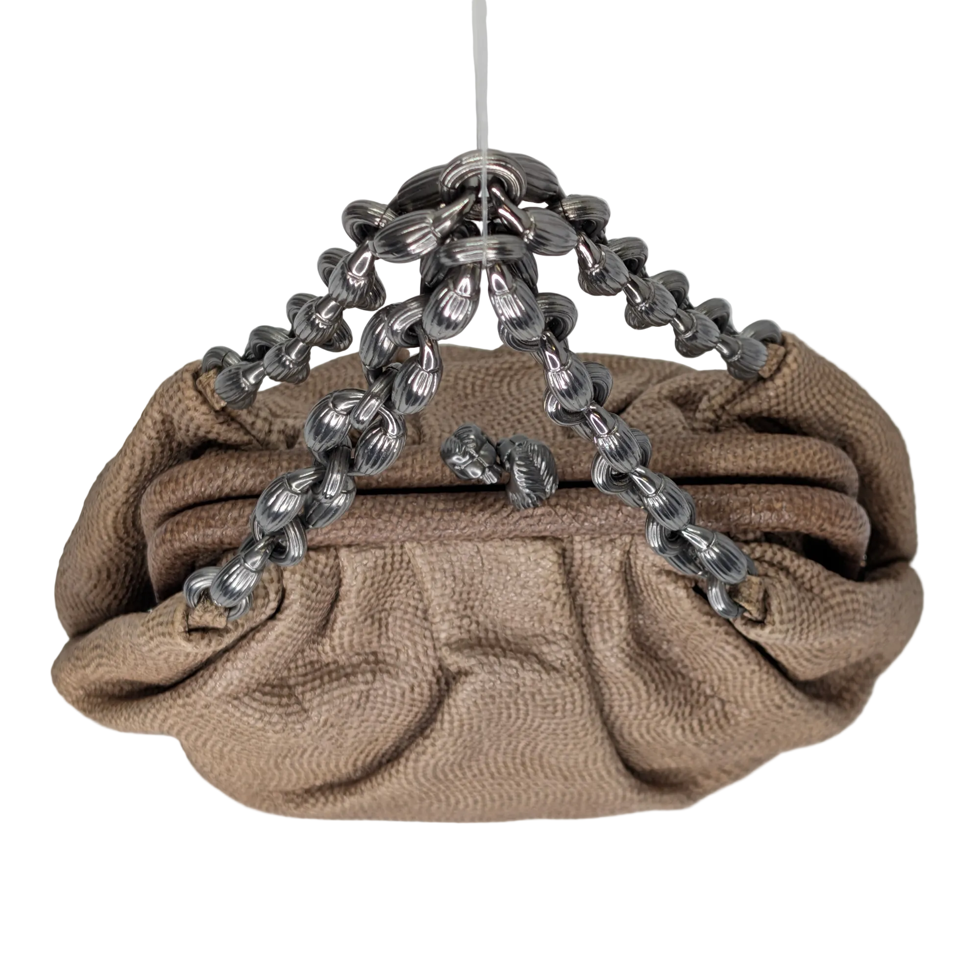 Bvlgari Lizard Skin Handbag Beige