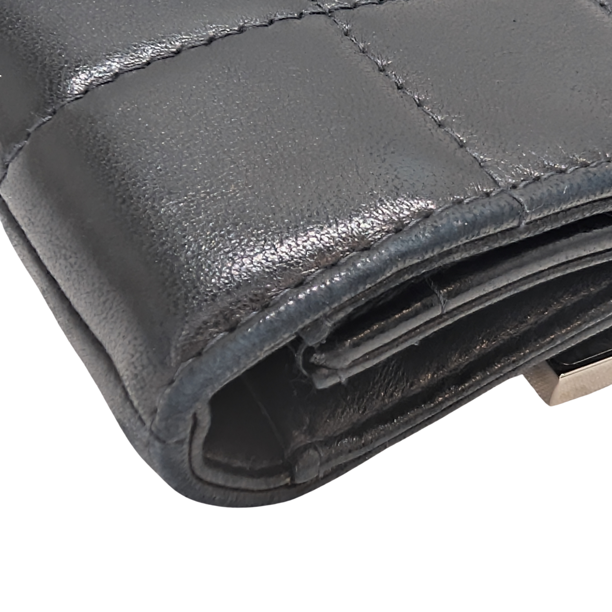 Chanel Chocolate Bar WOC Black/Silver Shoulder Bag