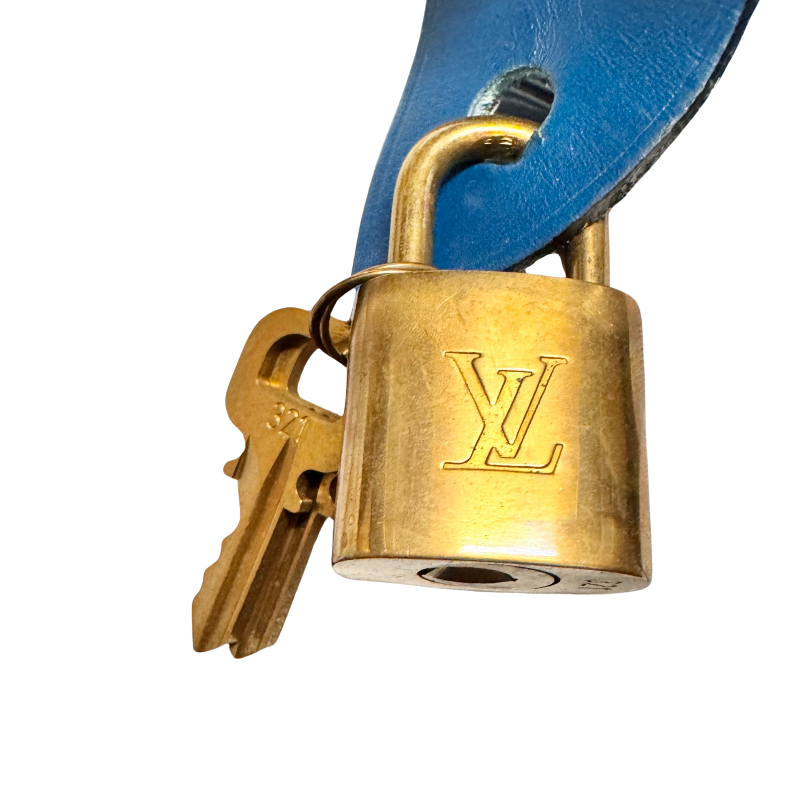 Louis Vuitton Epi Speedy 30 Blue Bag