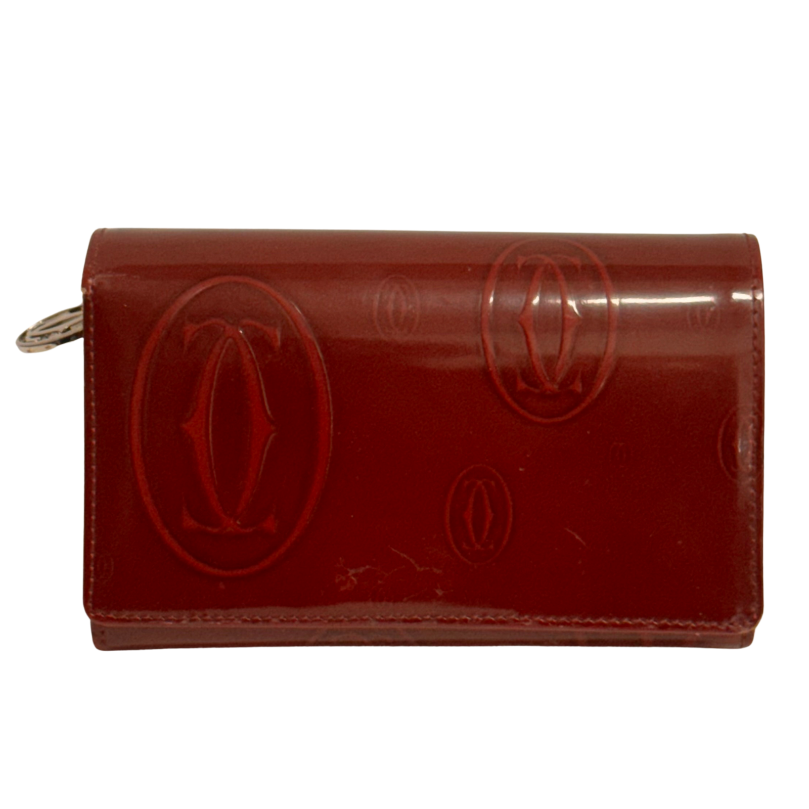 Cartier Long Leather Wallet Deep Red