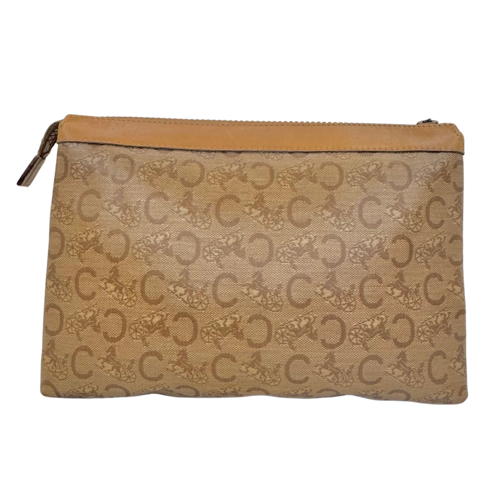 Brown Celine Leather Clutch