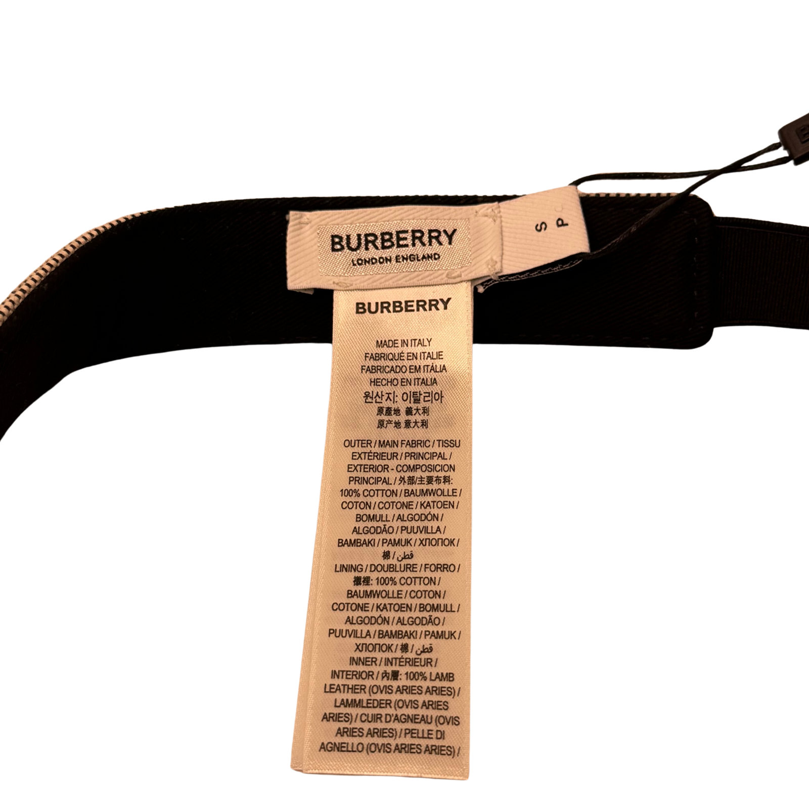 Burberry Neoprene Detachable Pouch Sun Visor Cap hat Small