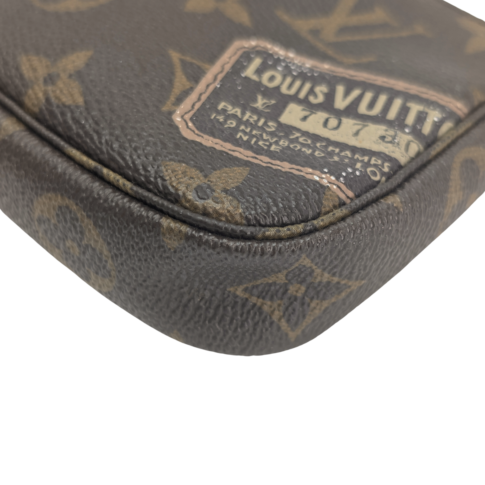 Louis Vuitton Travel Stamp Mini Pochette Bag