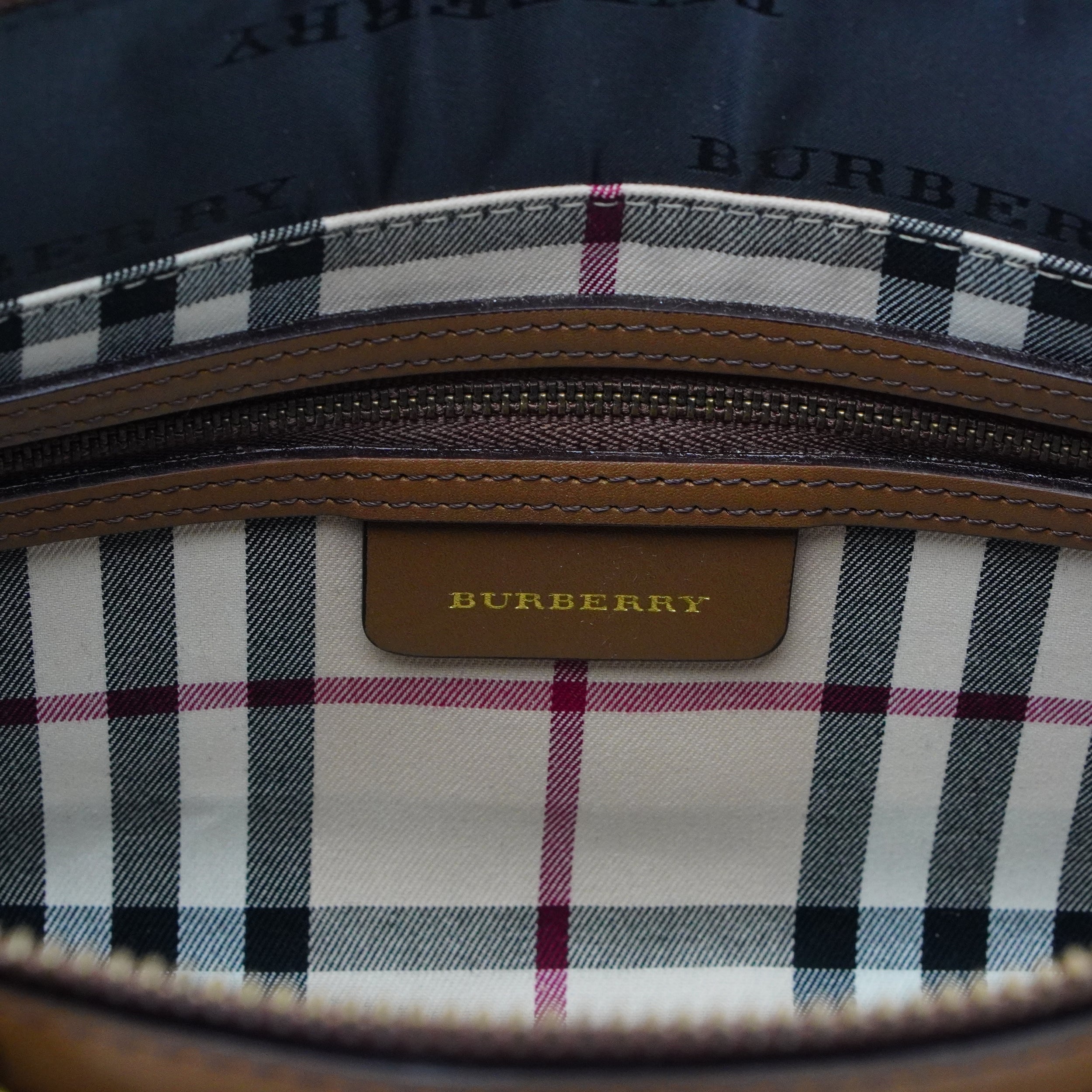 Burberry Handbag Leather Brown