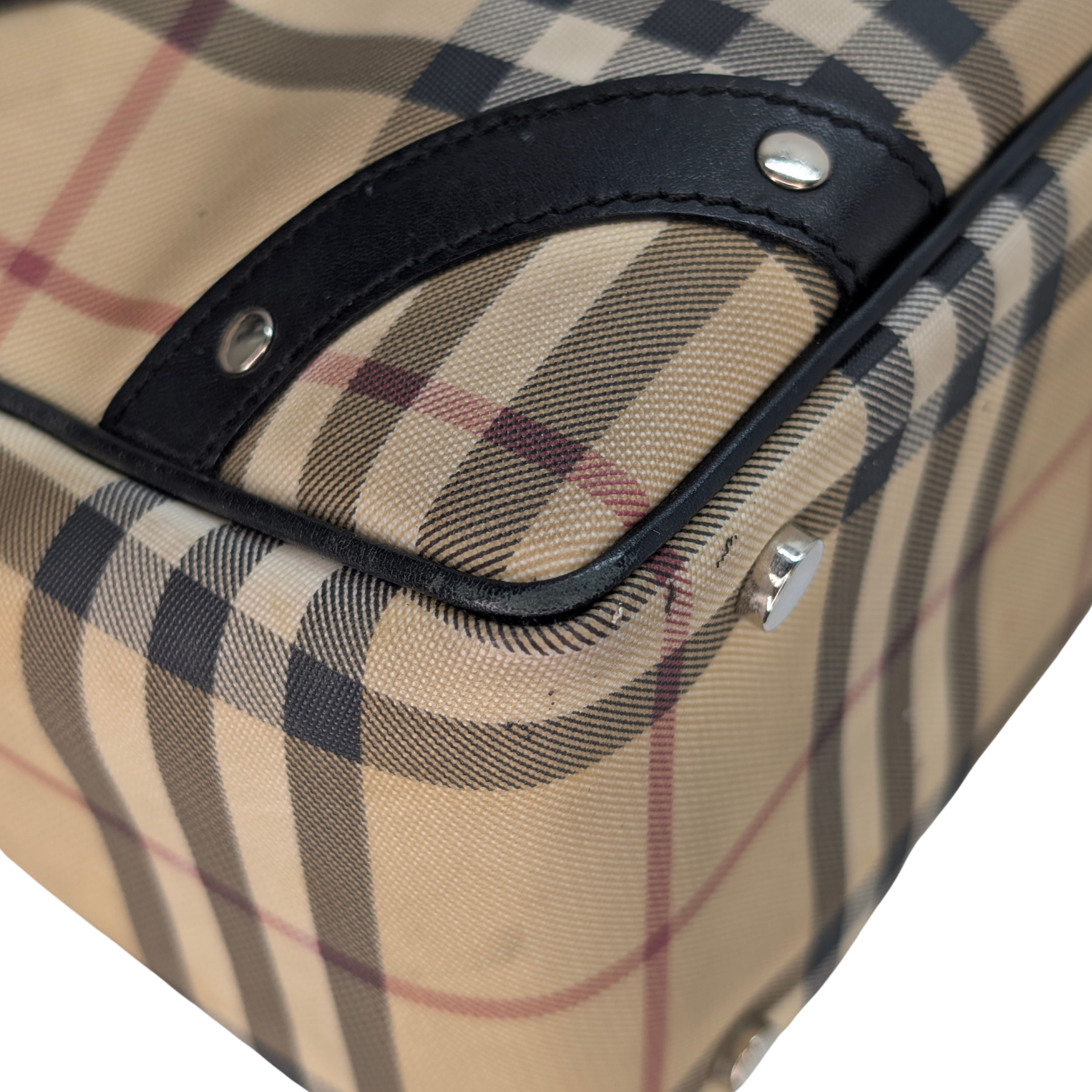 Burberry Mini Bowler Check Bag with wallet