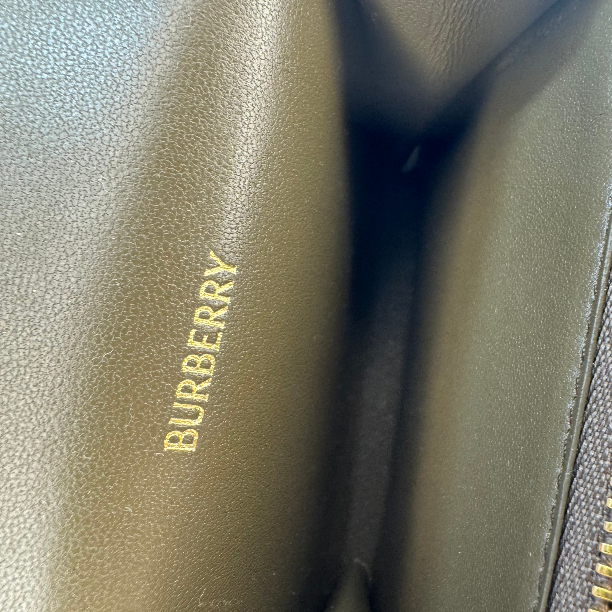 Burberry Check Coin Card Case Wallet Beige