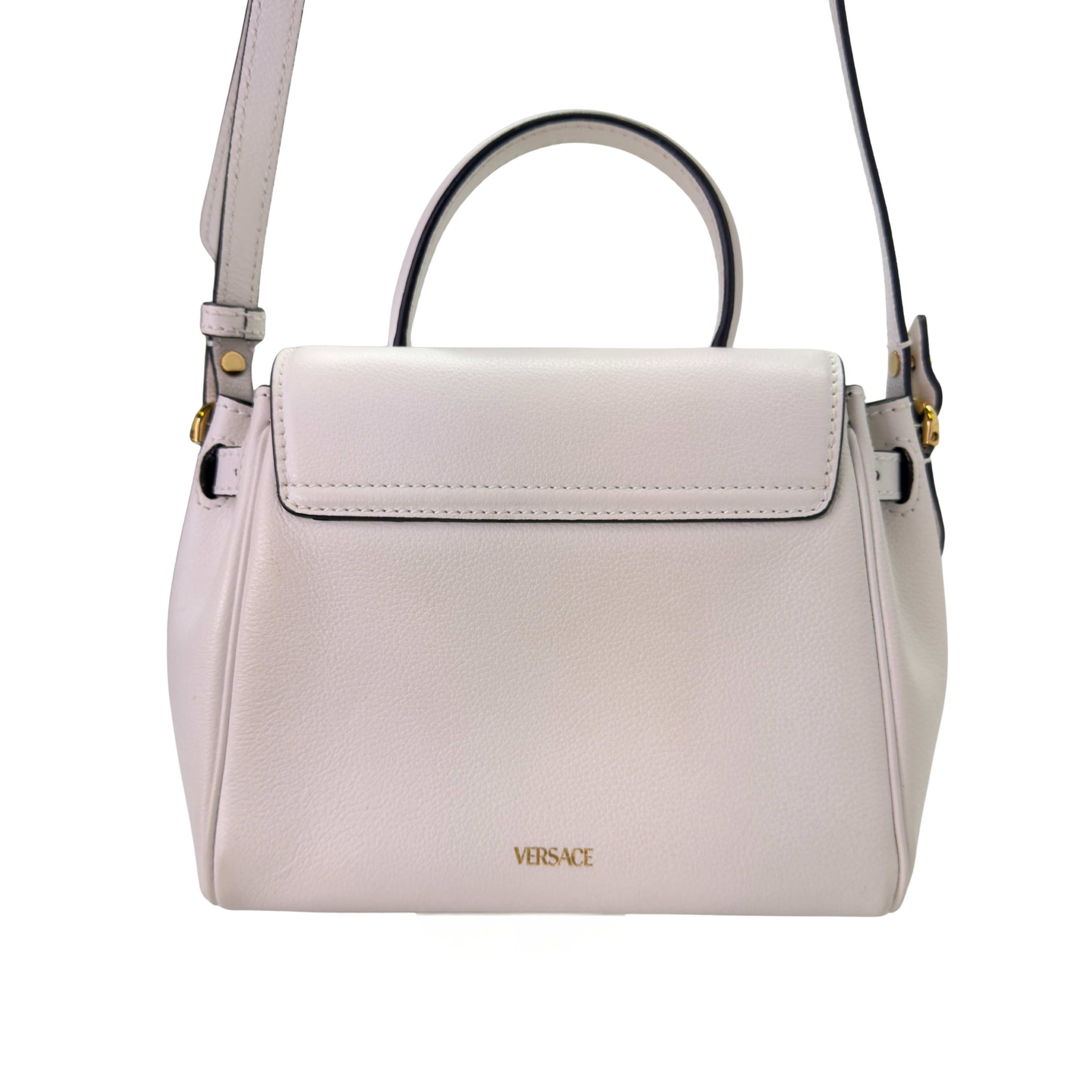 Versace La Medusa Small Crossbody Bag White