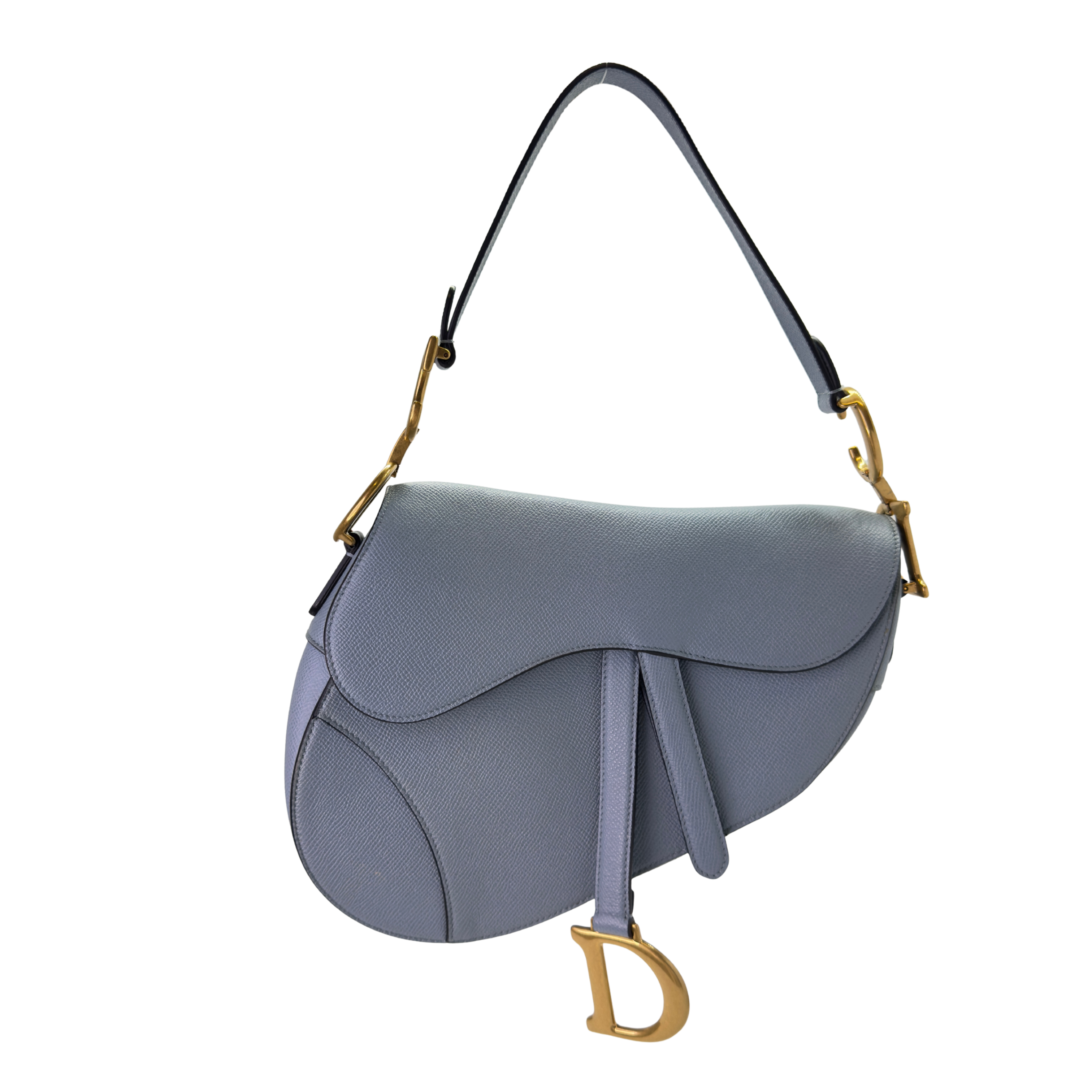 Dior Saddle Grained Calfskin Medium Handbag Blue