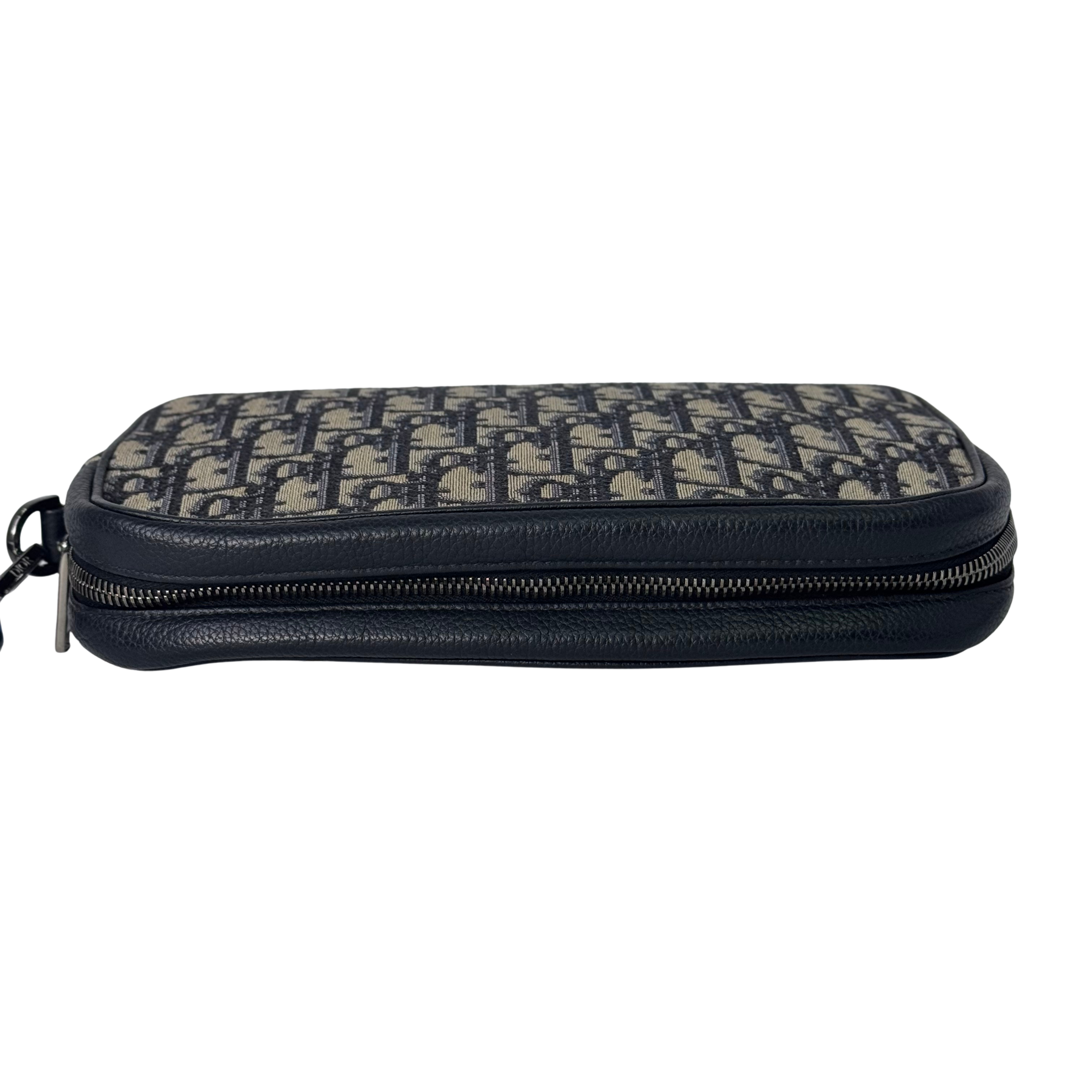 Dior Unisex Oblique Wristlet toiletry clutch Bag