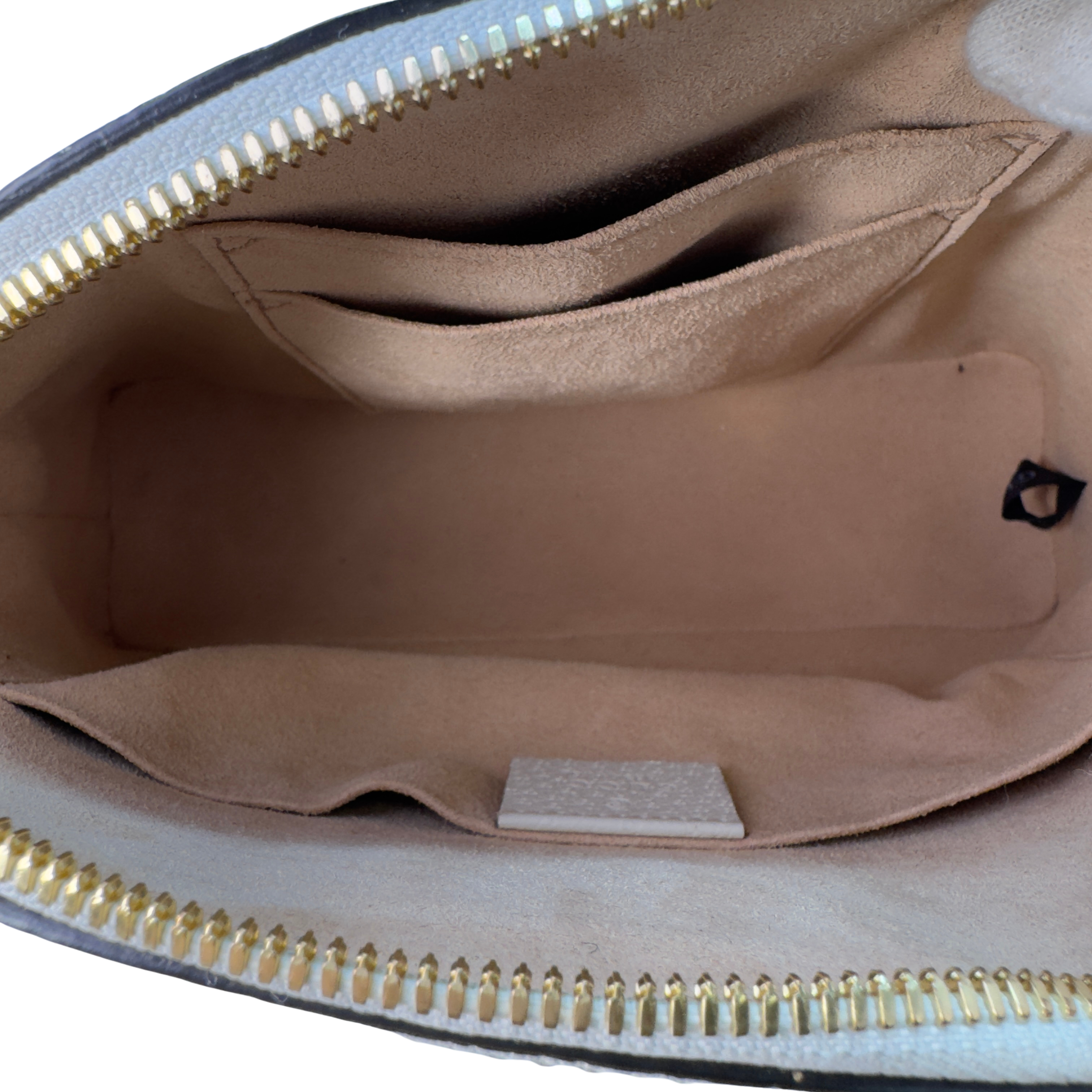 Gucci Textured Dollar Small Ophidia Dome Shoulder Bag Beige