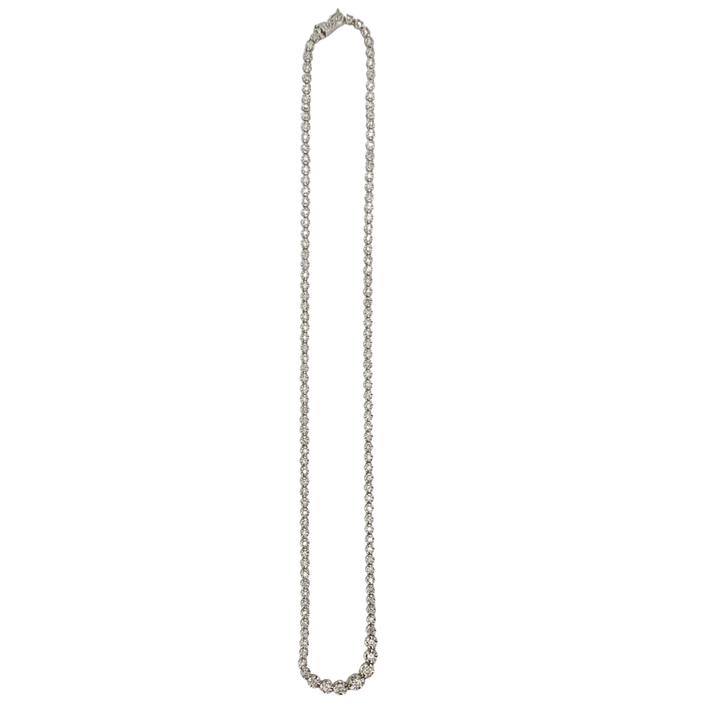 3.00Ct Natural Diamond Tennis Necklace on Platinum
