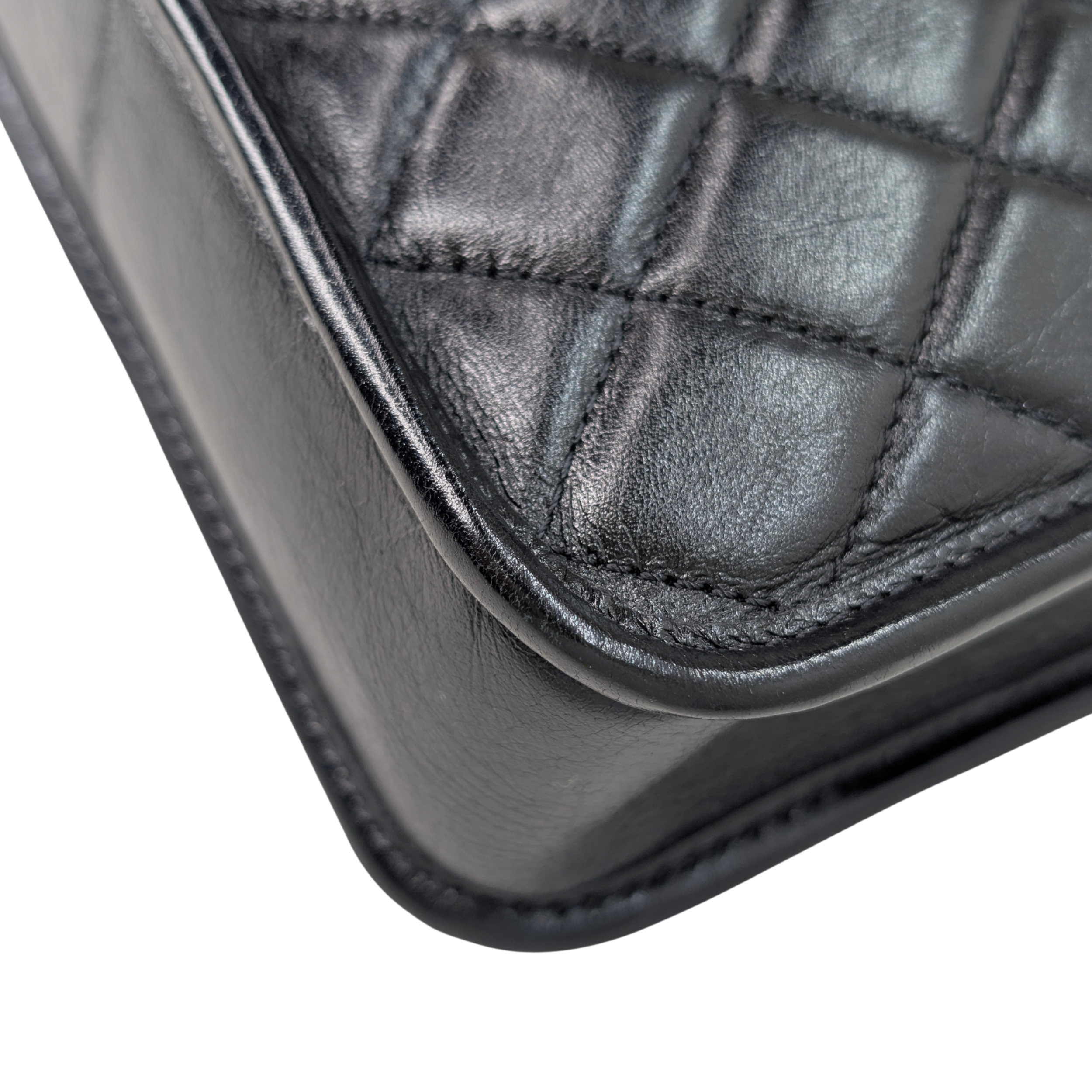 Chanel Clutch On Chain Camera Bag Aged Calfskin Black