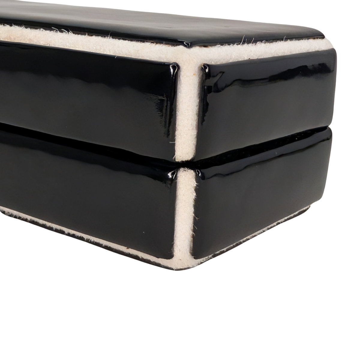 Chanel CC Small Box Clutch Patent Leather Black