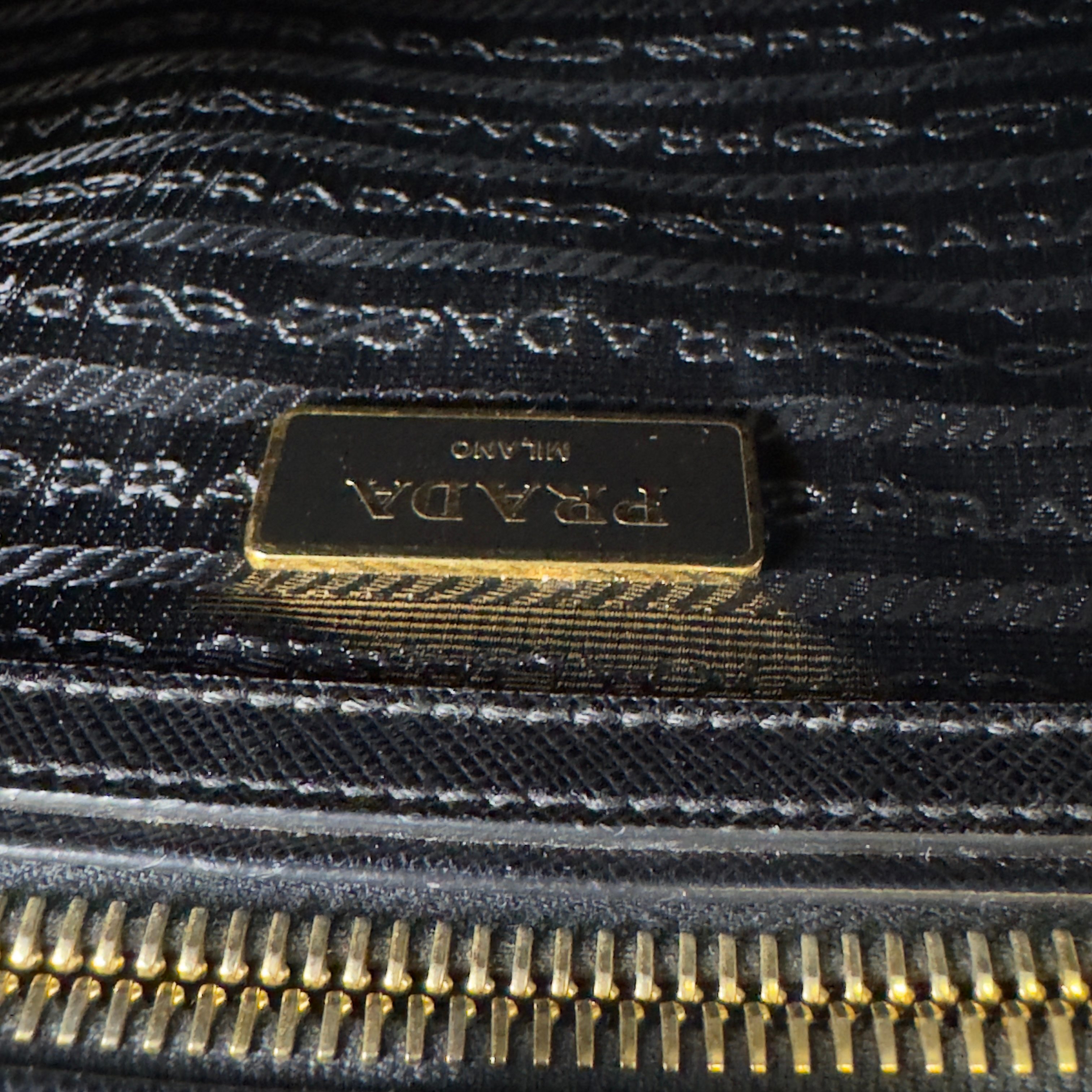 Prada Safiano Lux Medium Tote Bag Black