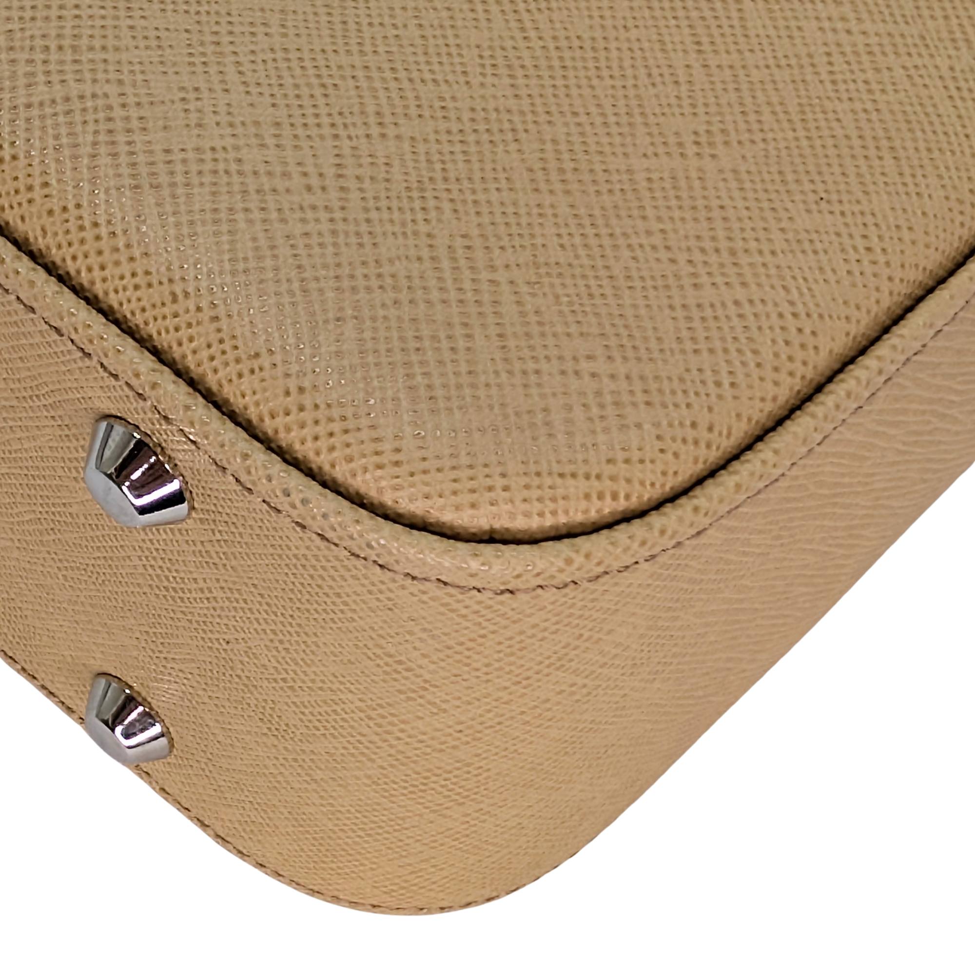 Burberry Leather Flap Shoulder Bag Beige