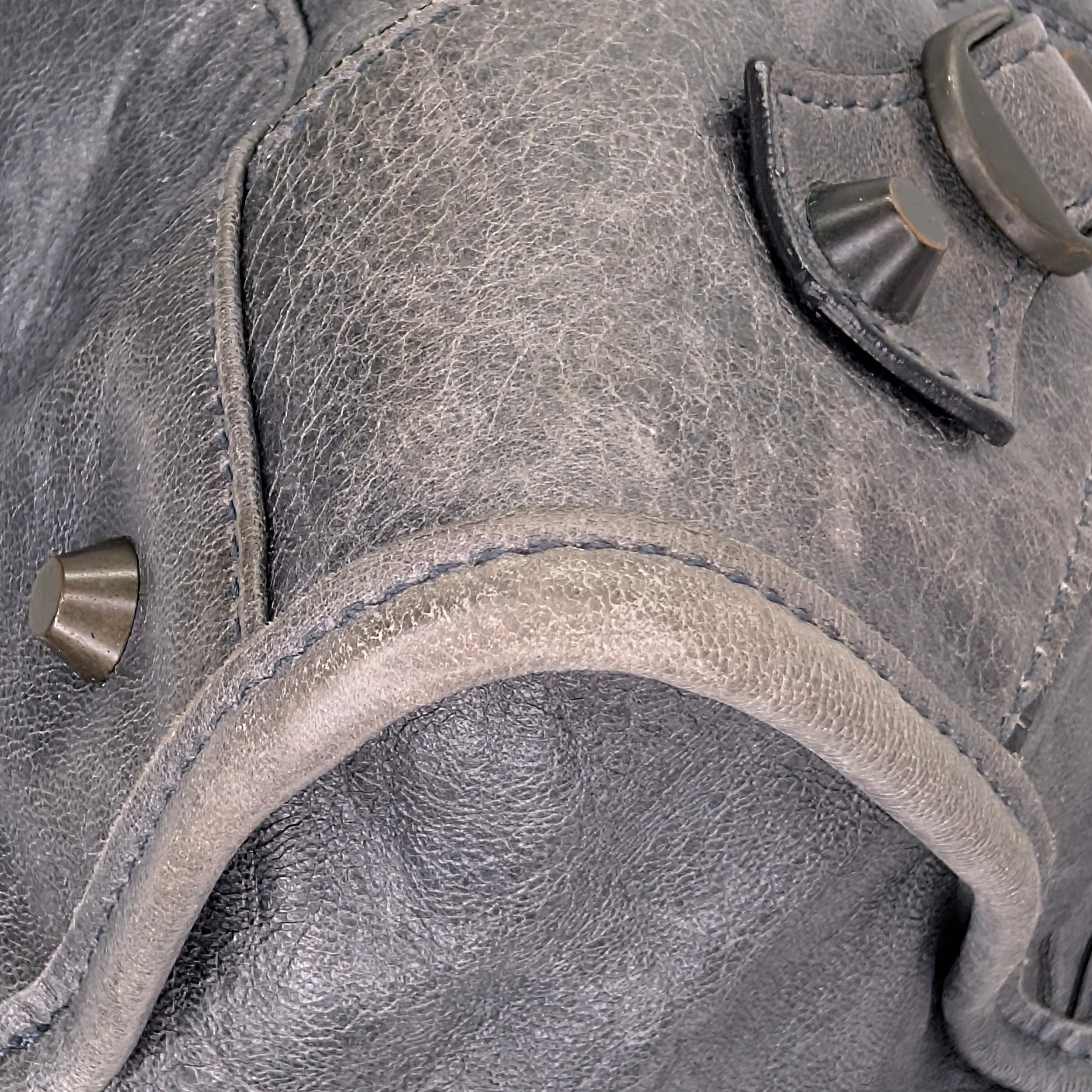 Balenciaga Motorcycle City Shoulder Bag Grey