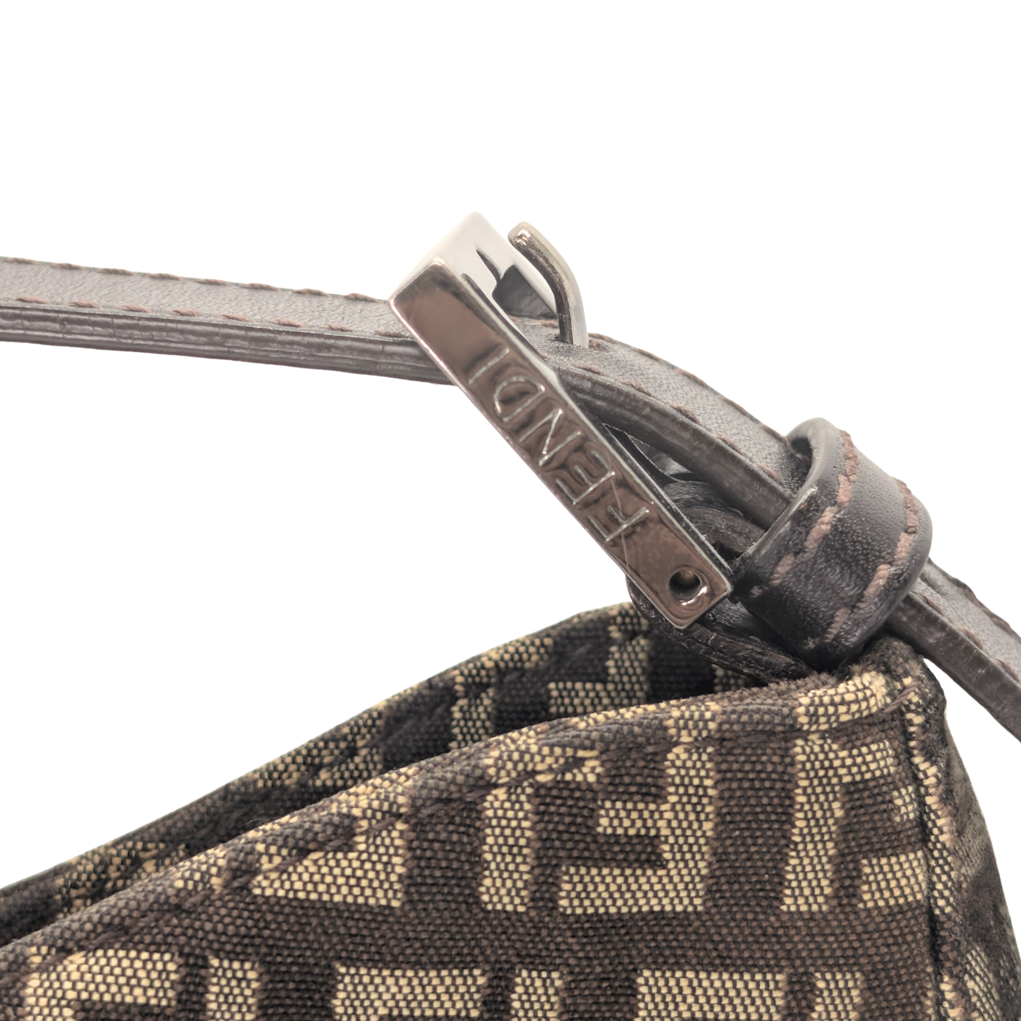 Fendi Zucchino Mamma Canvas Shoulder Bag
