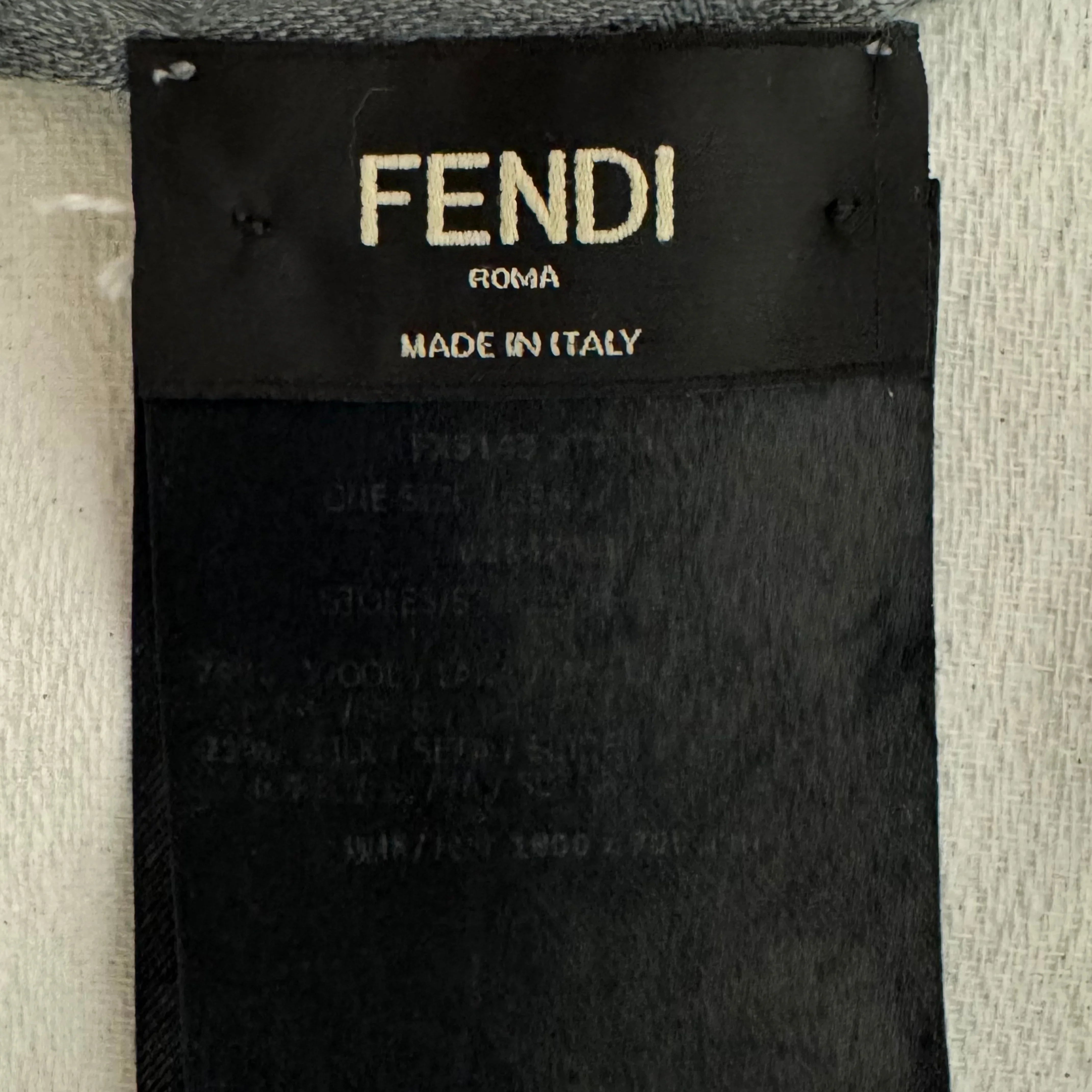 Grey Fendi shawl Monster Pattern