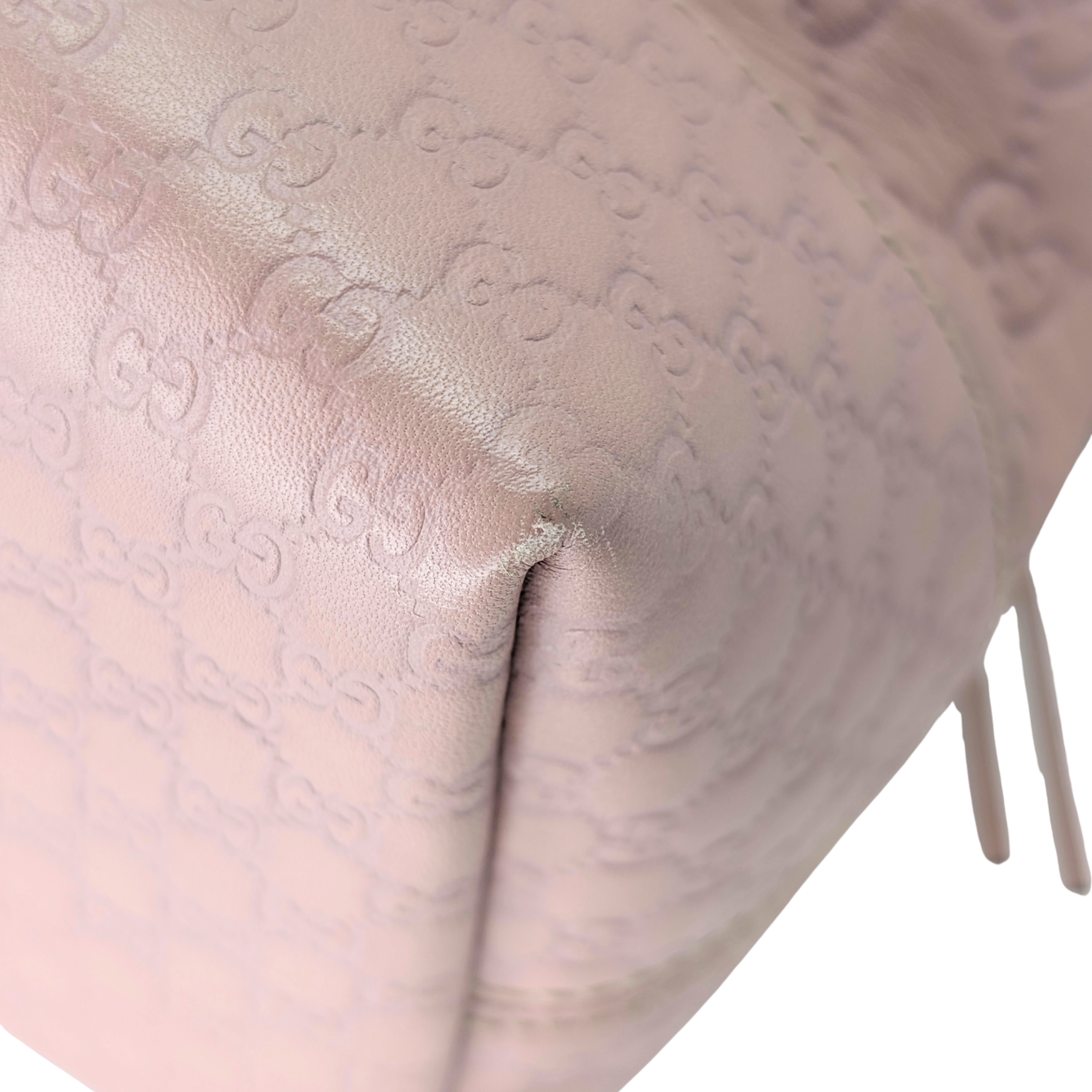 Gucci Guccissima Medium Bree Foldover Tote Soft Pink