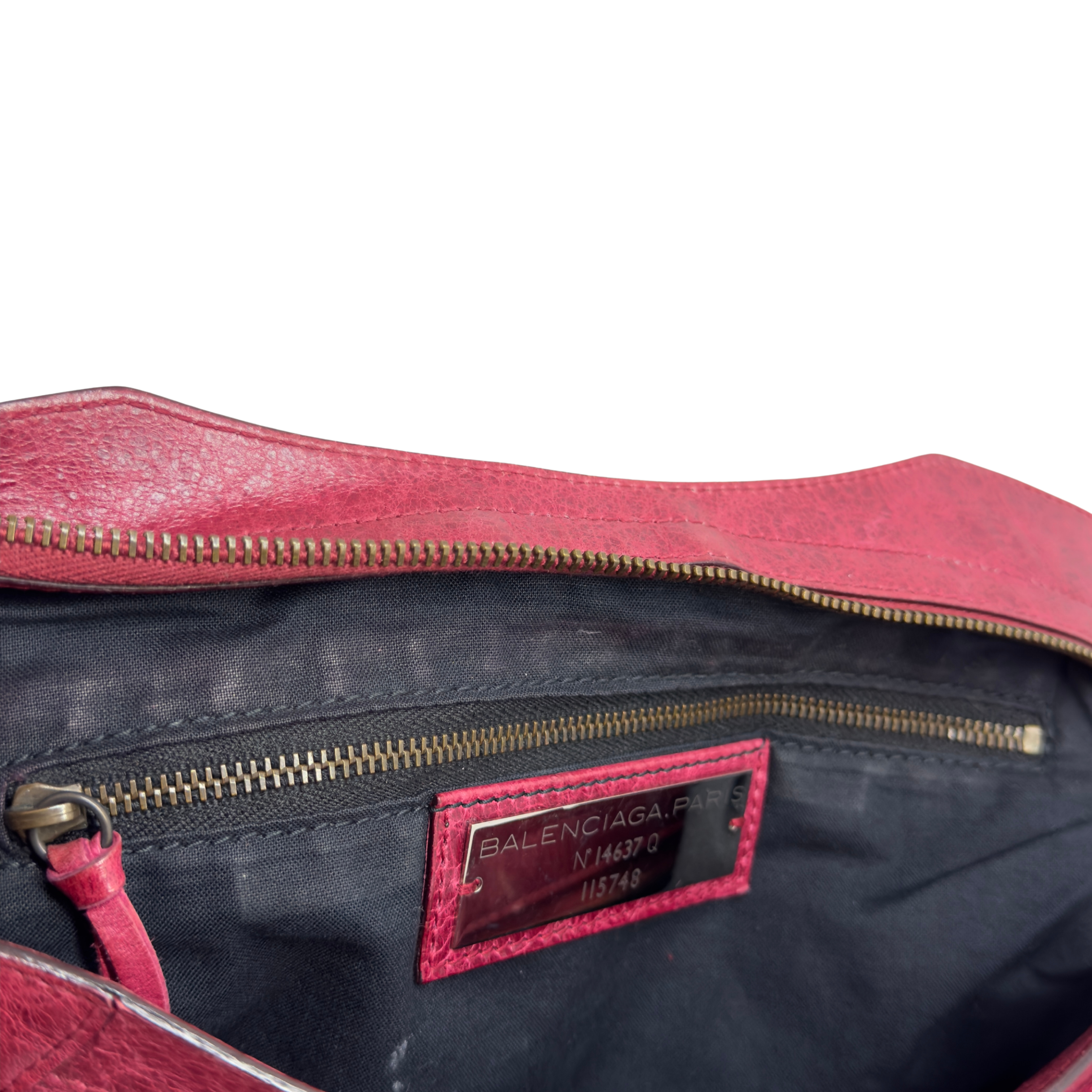 Balenciaga City Bag Small Leather Wine Red