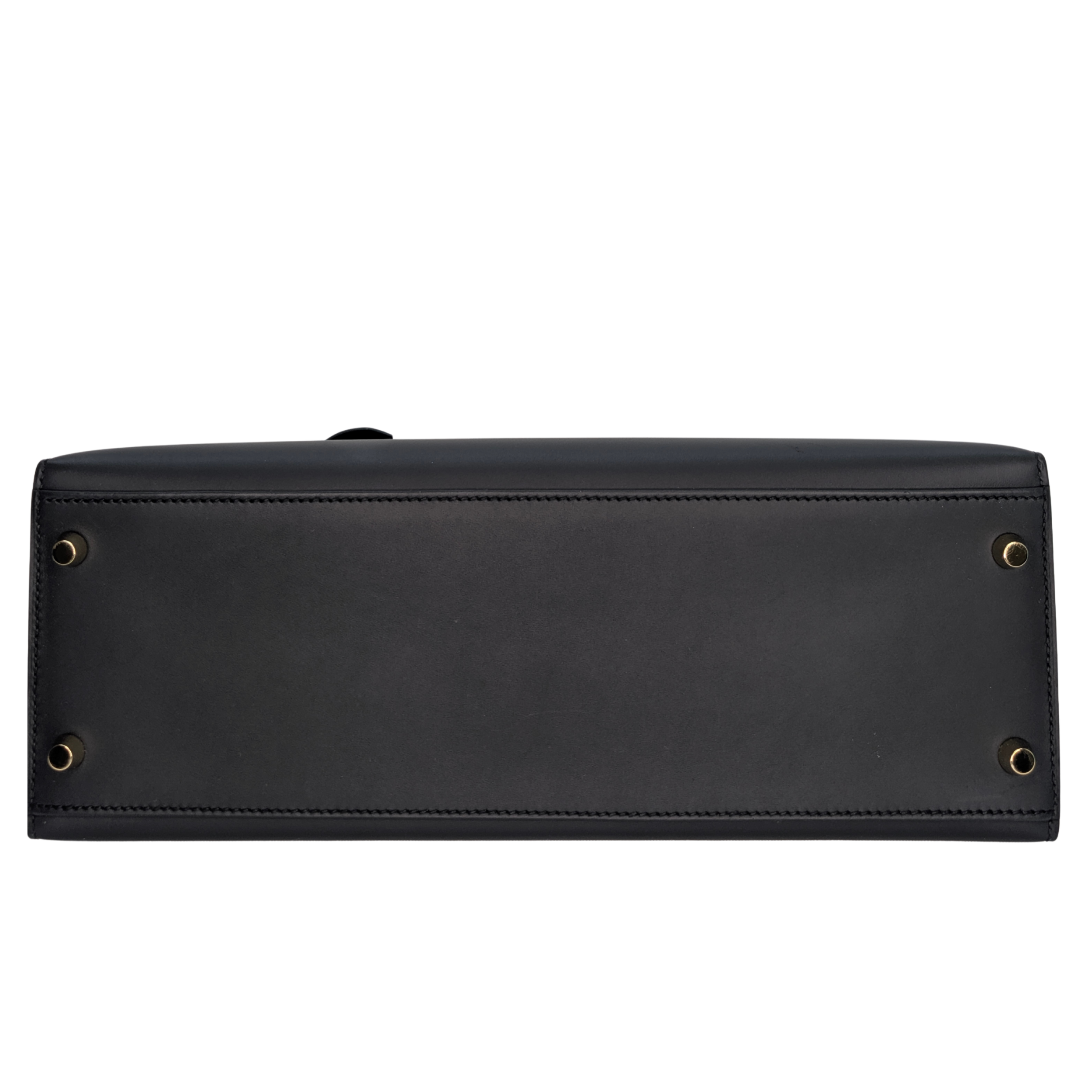 Hermes Kelly 32 Sellier Sombrero Box Leather GHW Matte Black X Stamp