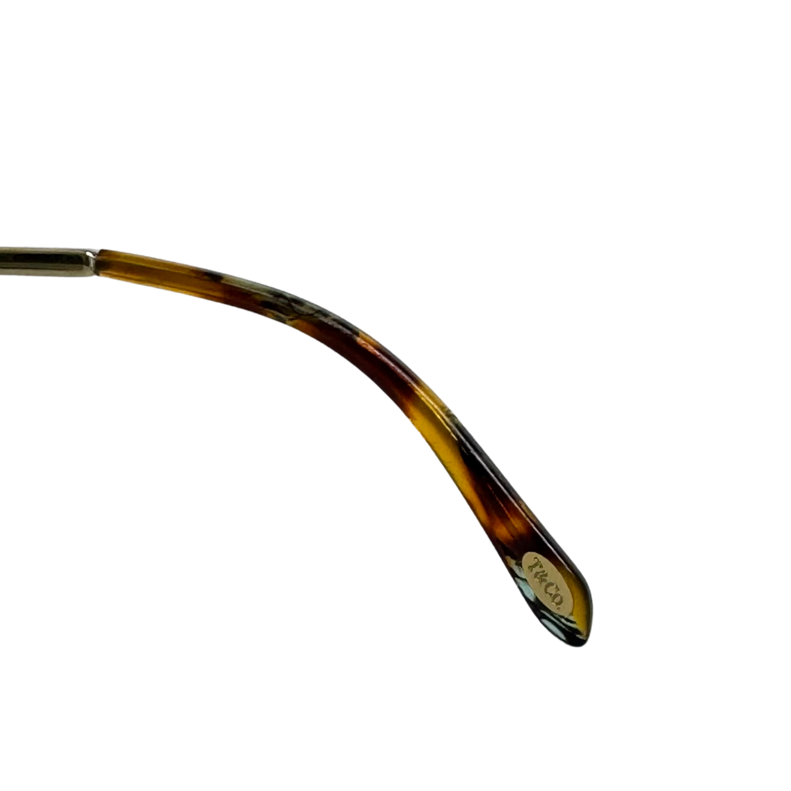 Tiffany & Co. Tortoiseshell Oversized Crystal Arm Sunglasses