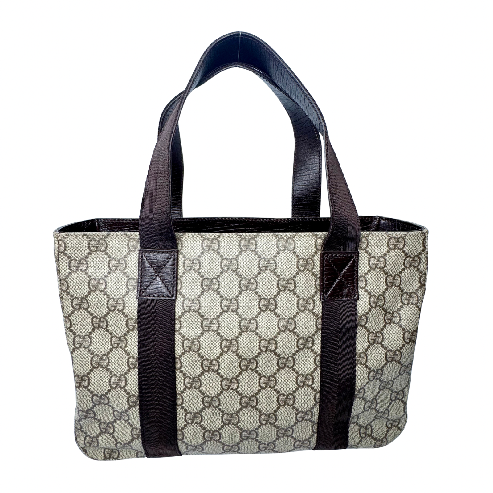Gucci GG Plus Small Monogram Tote Bag Brown