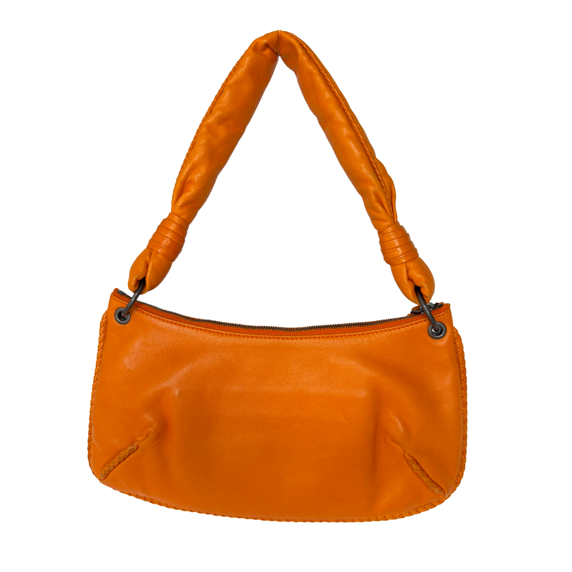 Bottega Veneta Orange Leather Mini Handbag