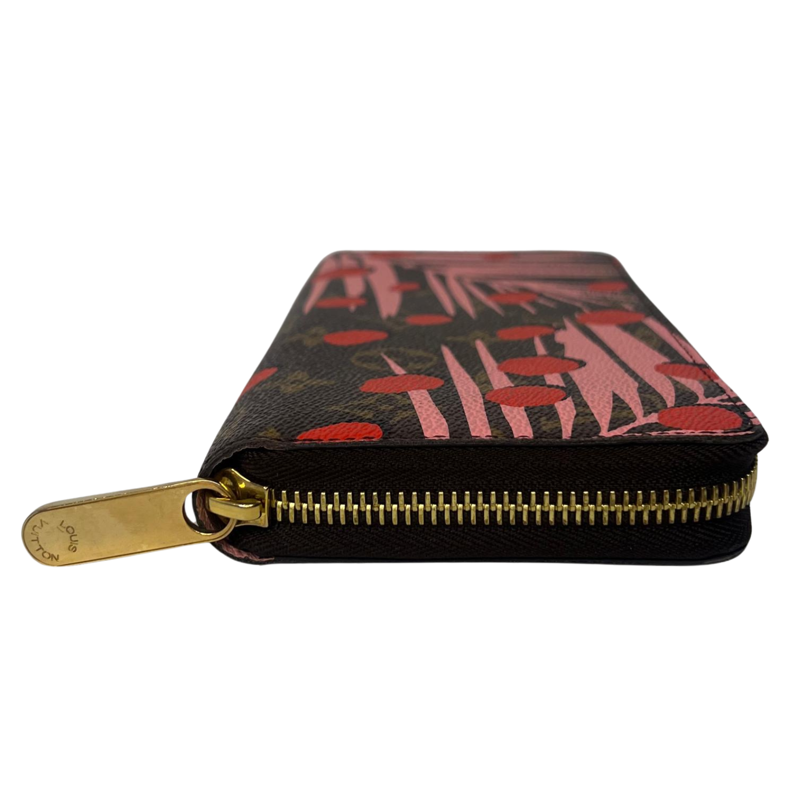 Louis Vuitton Monogram Jungle Dots Sugar Pink Poppy Zippy Clutch Wallet