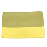 Celine Lambskin Yellow/Grey Clutch Pouch