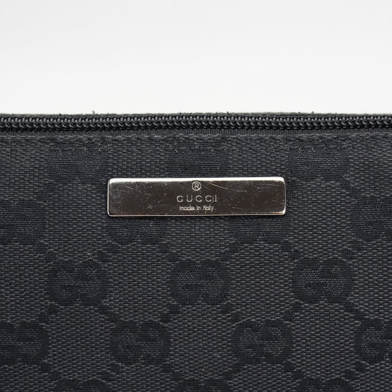 Gucci Black GG Monogram Boat Pochette Bag